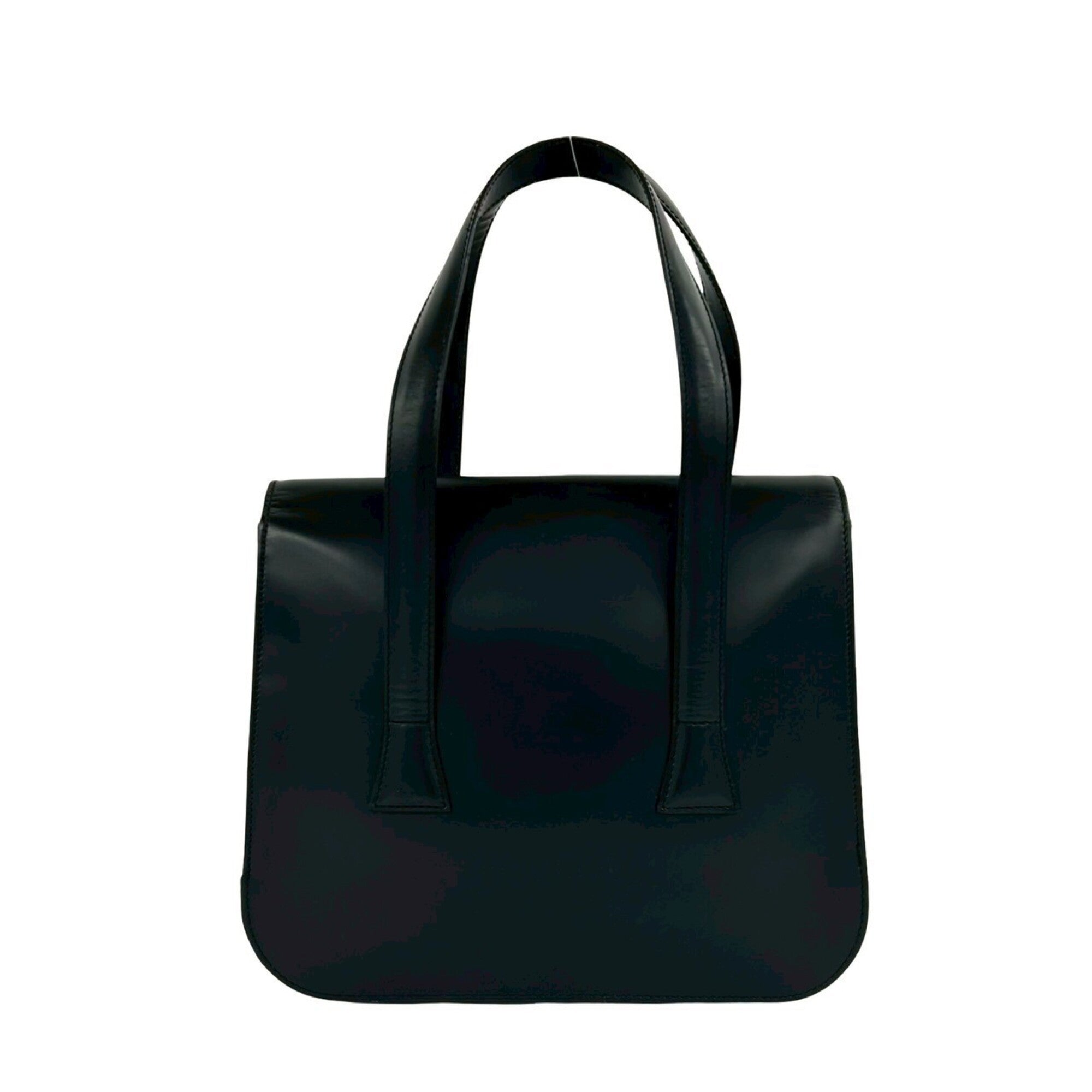 Christian Dior Black Leather Handbag Tote Bag (Pre-Owned)