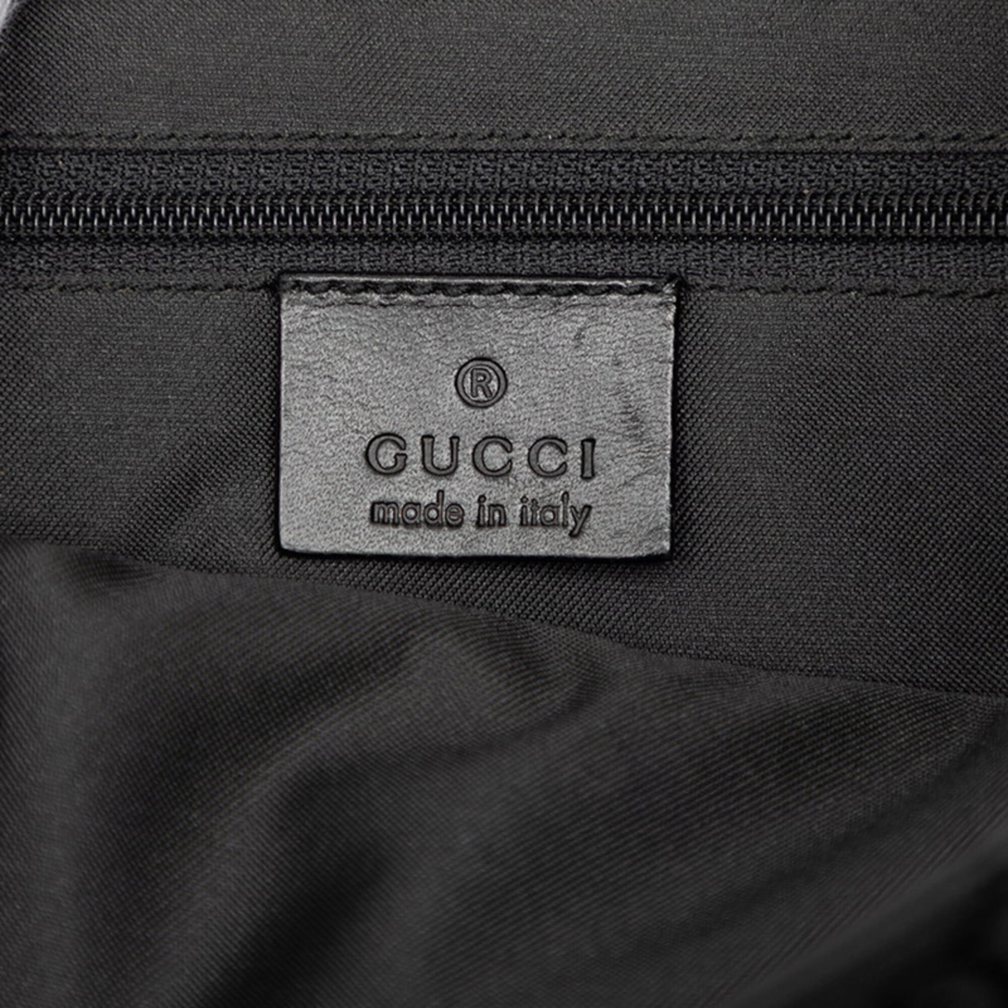Gucci Black Nylon Leather Backpack (Pre-Owned)