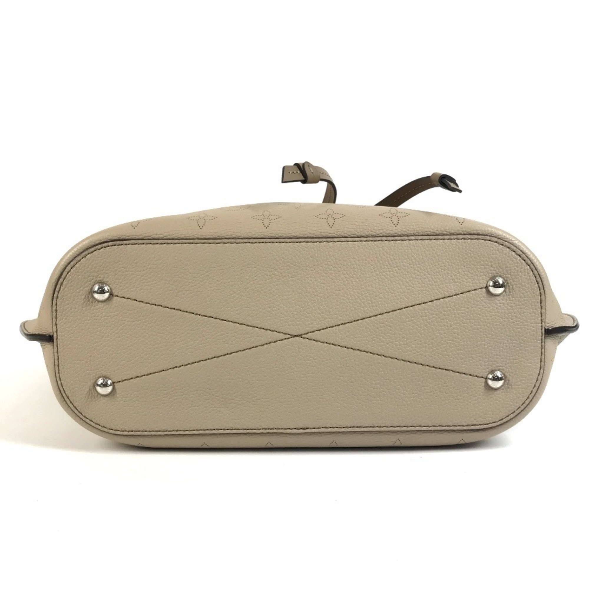 Louis Vuitton Beige Galle Mahina Leather Handbag Pouch Tote Bag (Pre-Owned)