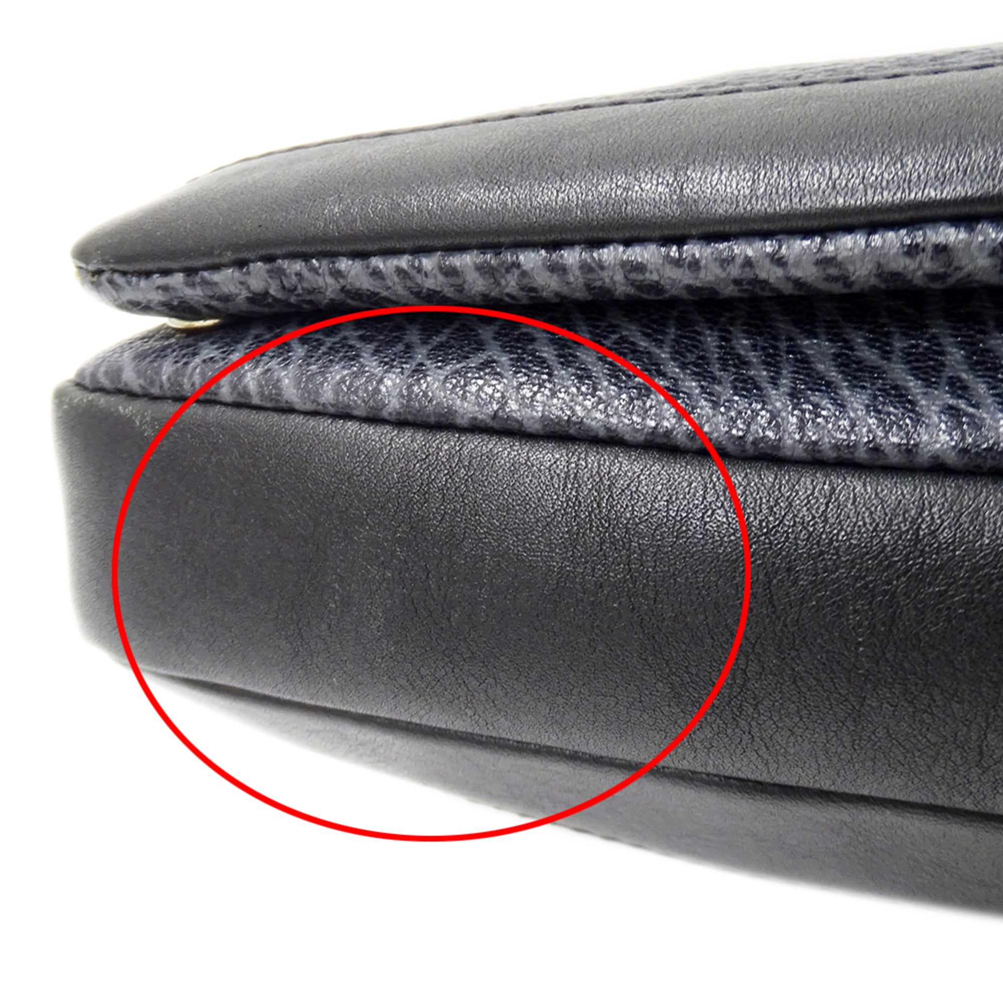 Balenciaga Blue Gray Leather Briefcase Handbag (Pre-Owned)