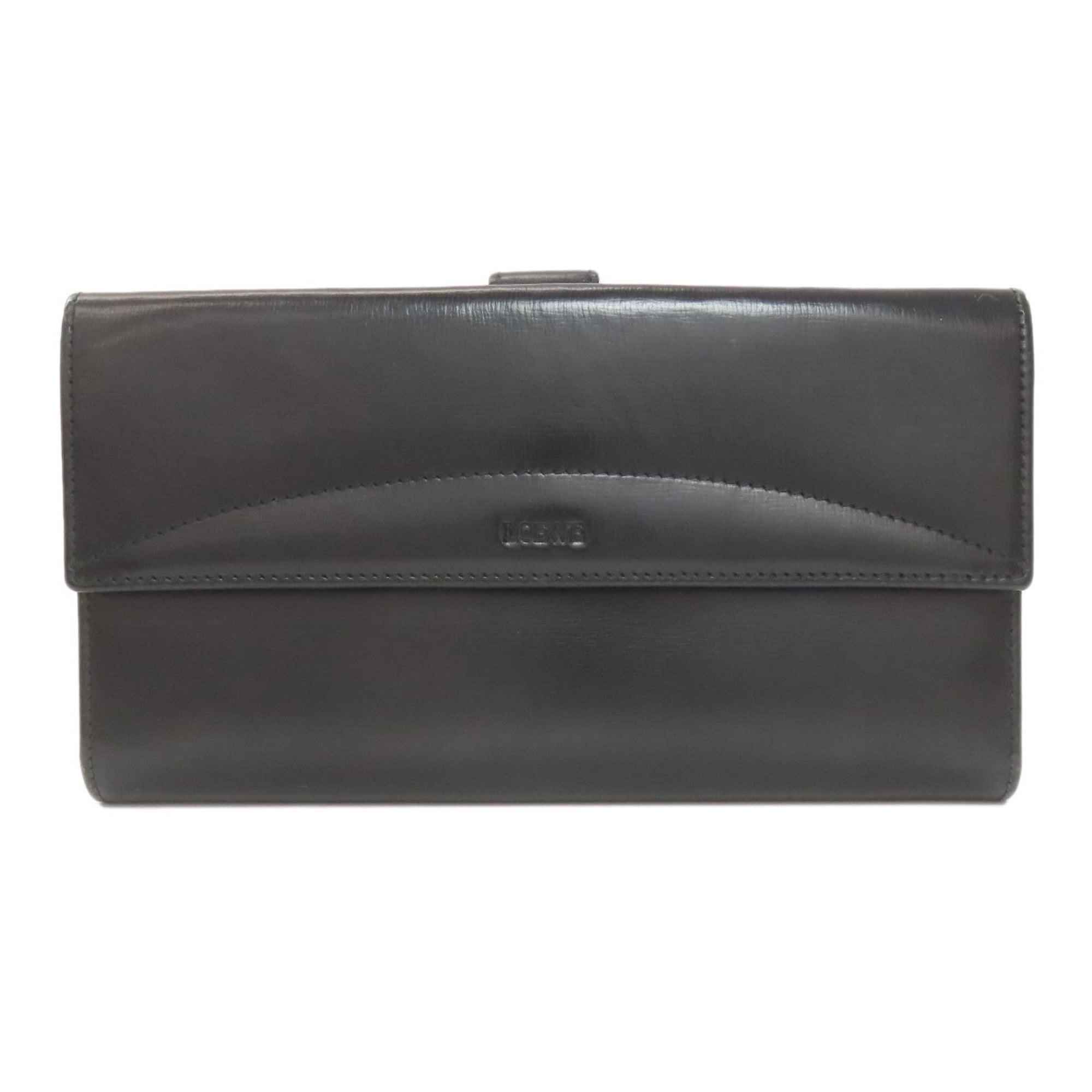 Loewe Black Leather Long Wallet (Bi-Fold) (Pre-Owned)