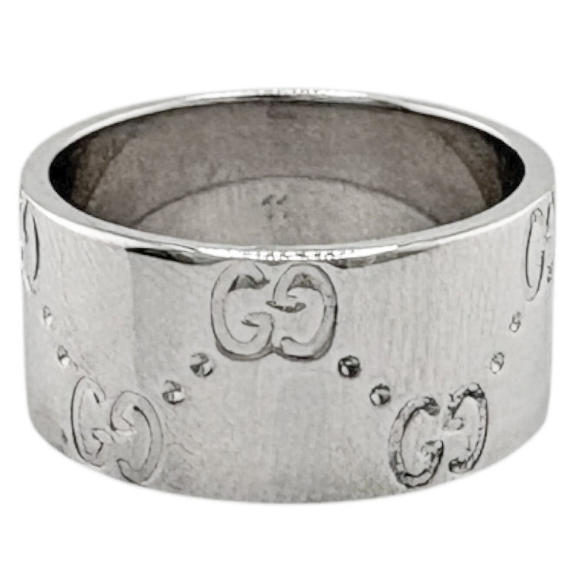 Gucci Silver White Gold (18K) Band Ring (Pre-Owned)