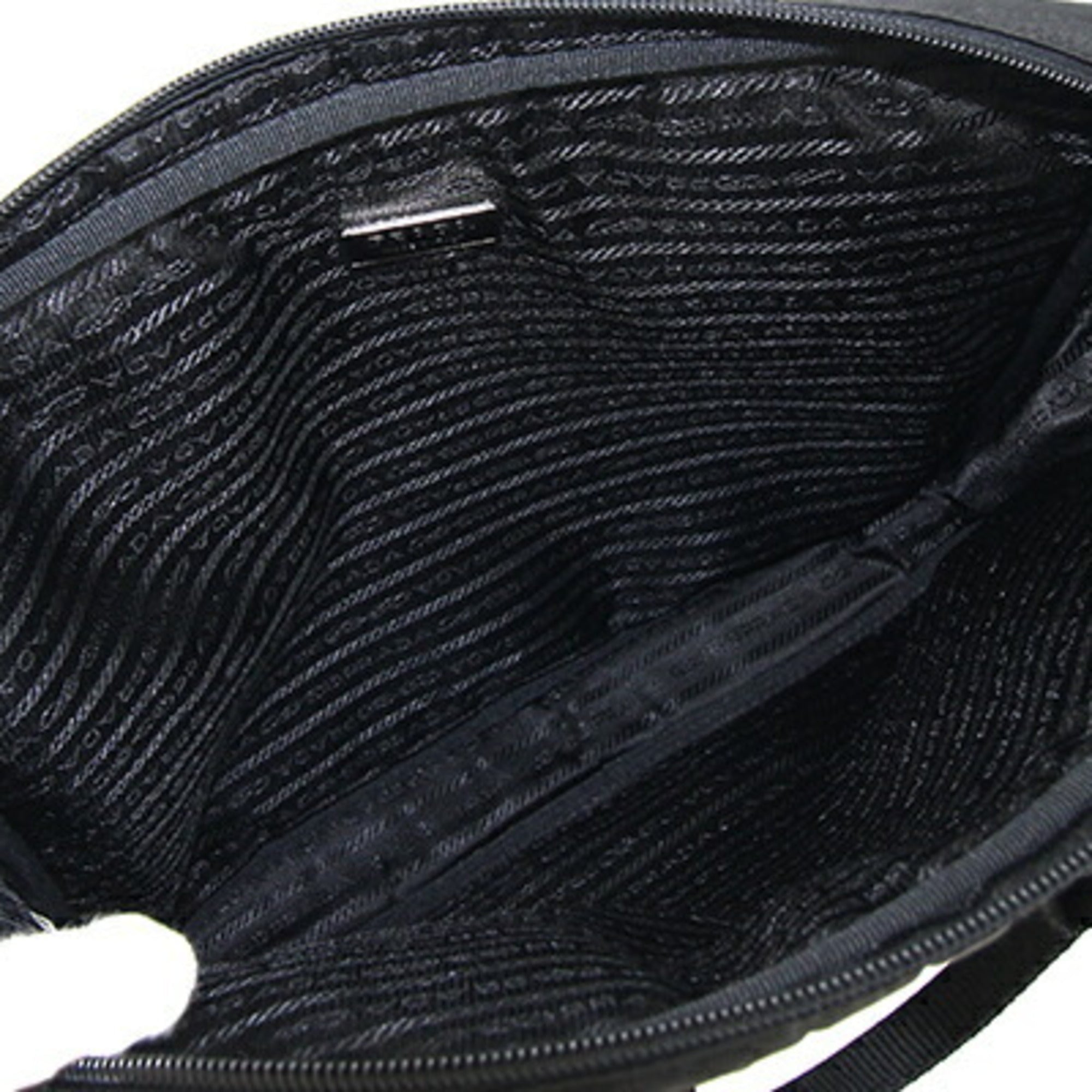 Prada Black Nylon Nylon Canvas Leather Briefcase (Pre-Owned)