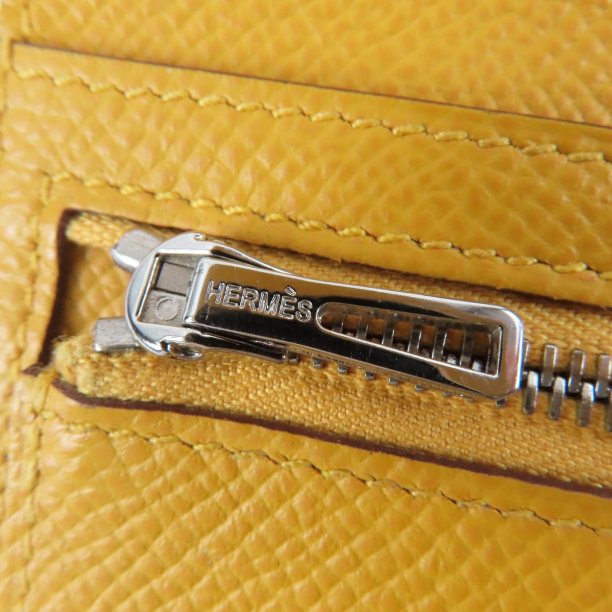 Hermes Yellow Leather Wallet (Bi-Fold) (Pre-Owned)