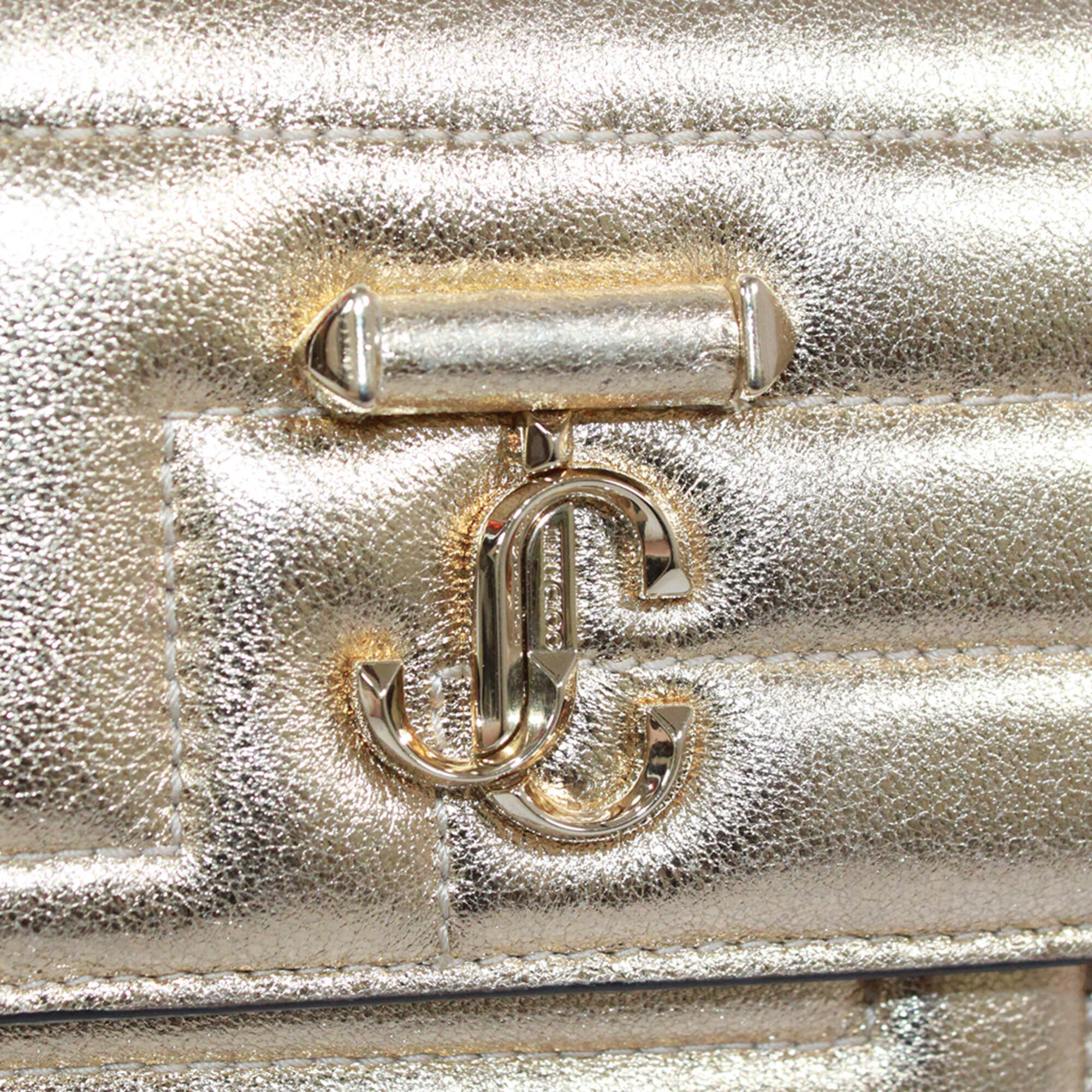 Jimmy Choo Gold Leather Shoulder Bag (Pre-Owned)