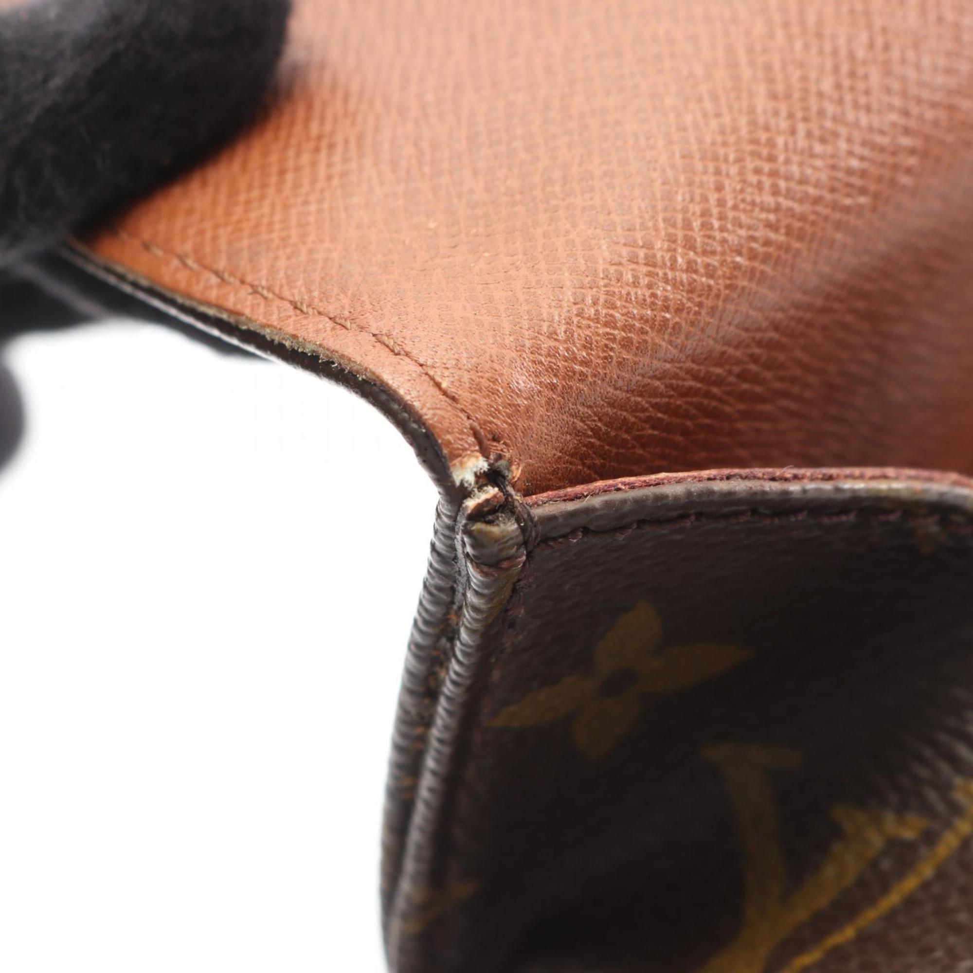 Louis Vuitton Brown Monogram Coated Canvas Leather Handbag Shoulder Bag (Pre-Owned)