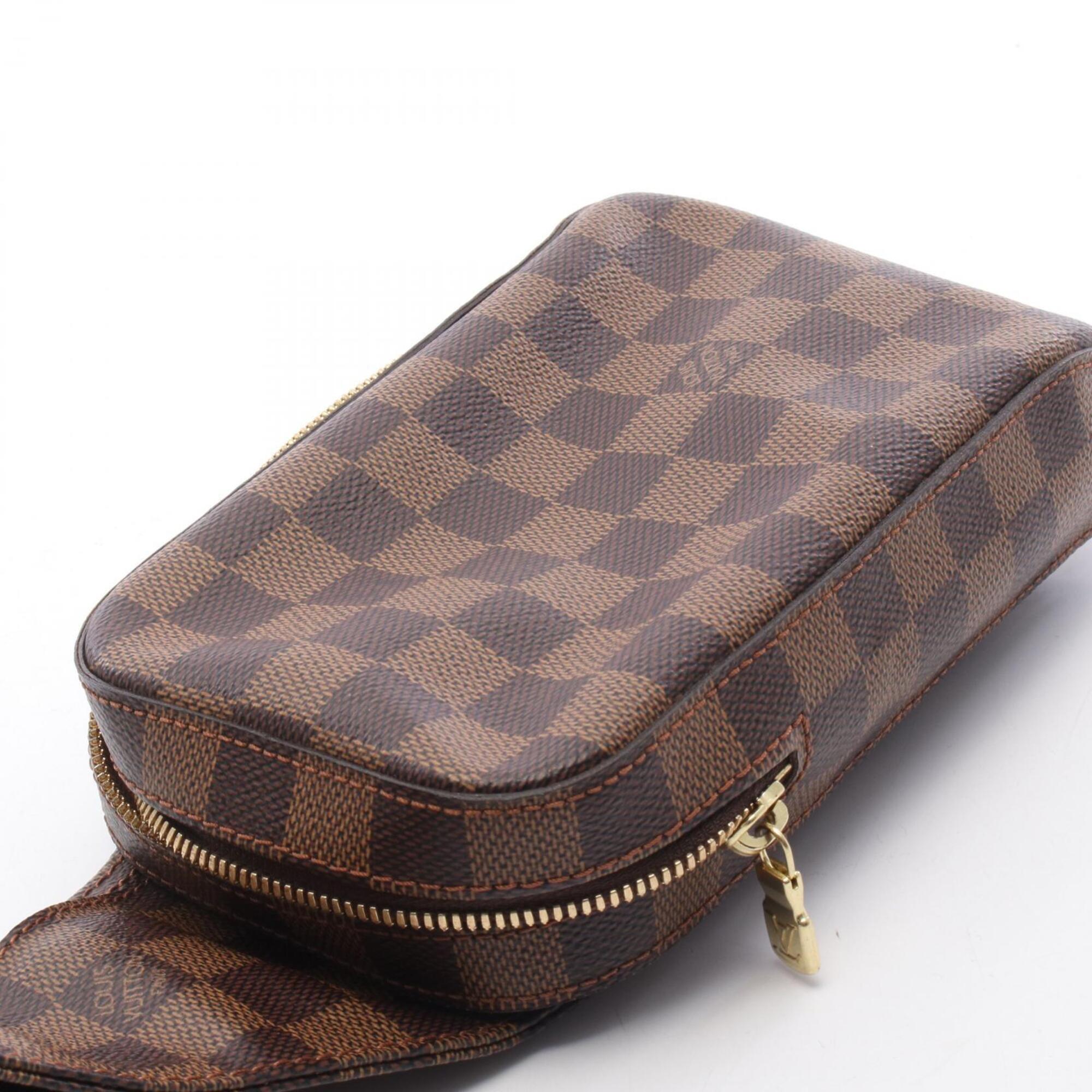 Louis Vuitton Brown Ebene Coated Canvas Pvc Damier Canvas Fanny Pack Sling Bag (Pre-Owned)
