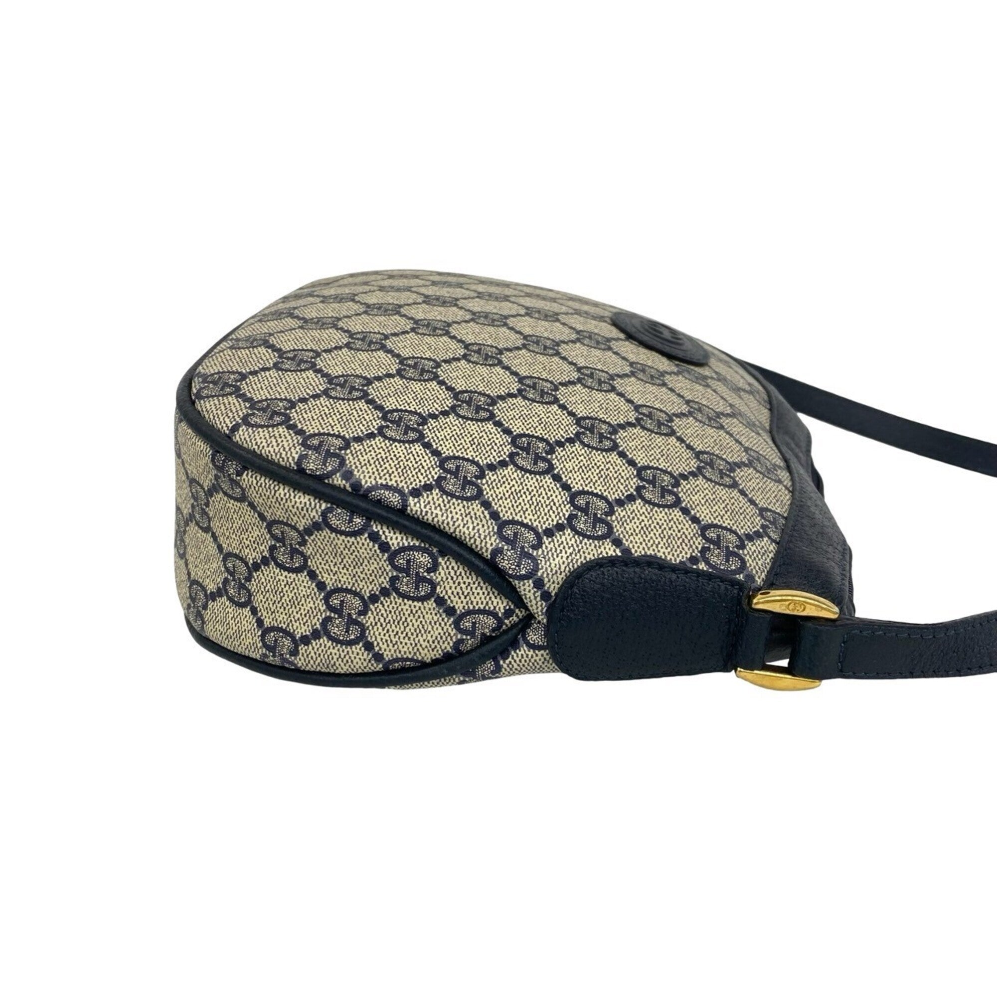 Gucci Navy Leather Pvc Pochette Shoulder Bag (Pre-Owned)
