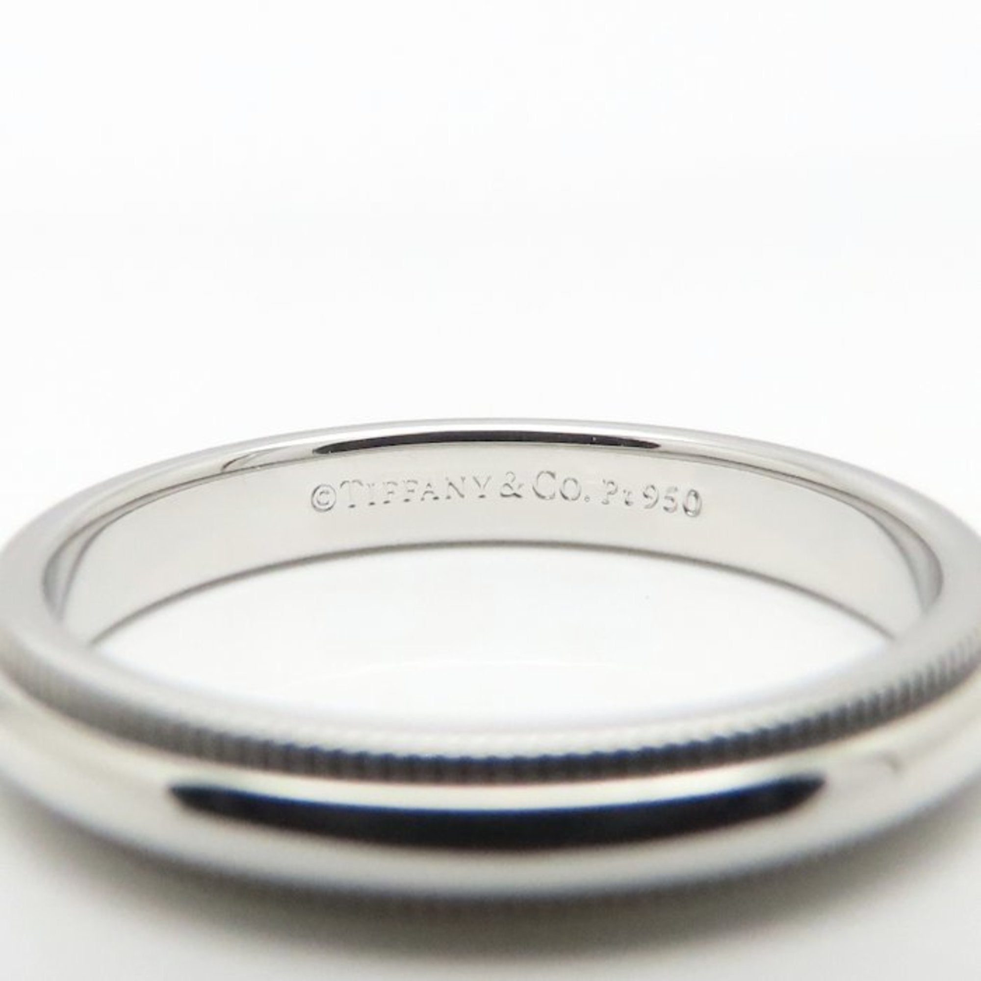 Tiffany Platinum Platinum 950 Band Ring (Pre-Owned)
