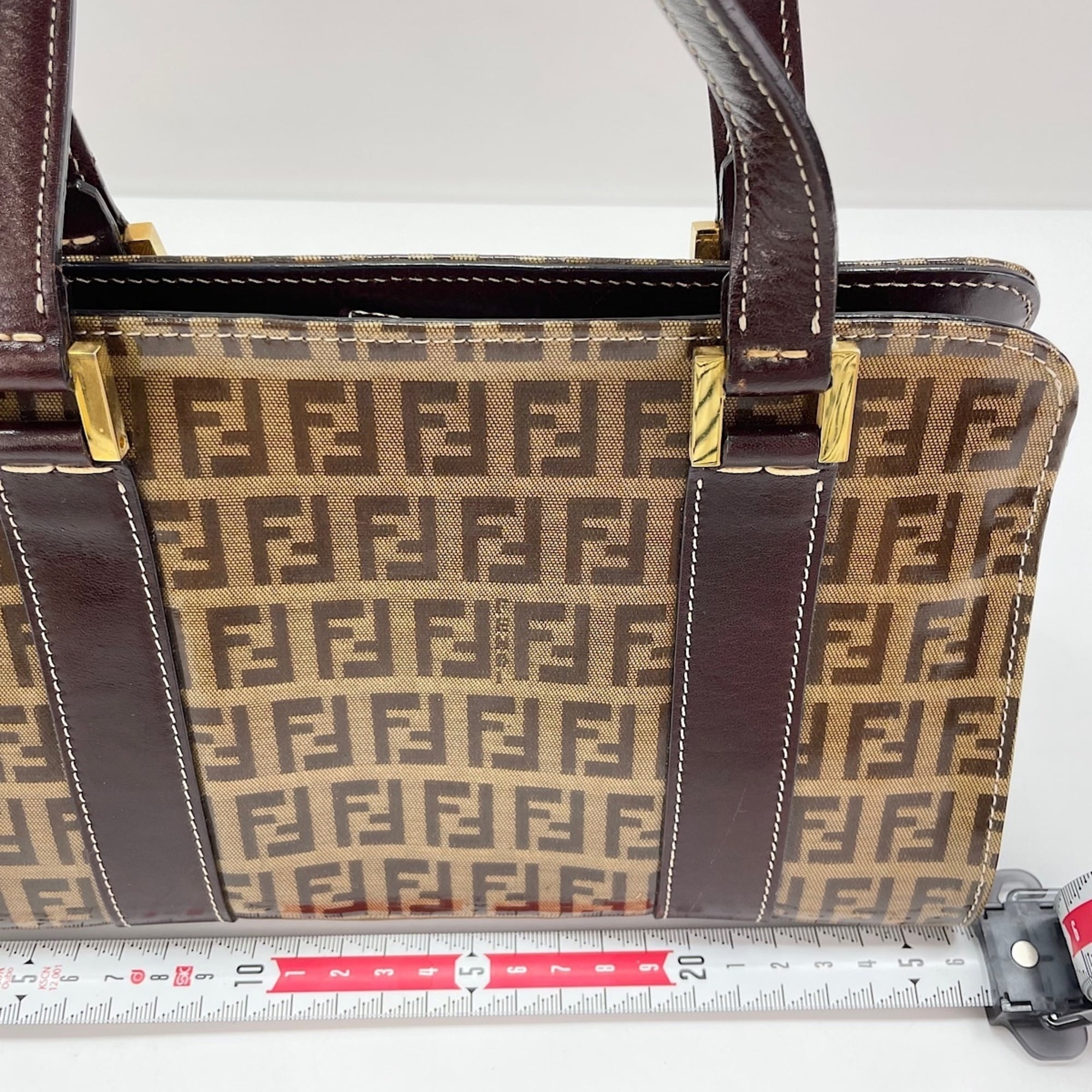 Fendi Brown Zucchino Handbag (Pre-Owned)