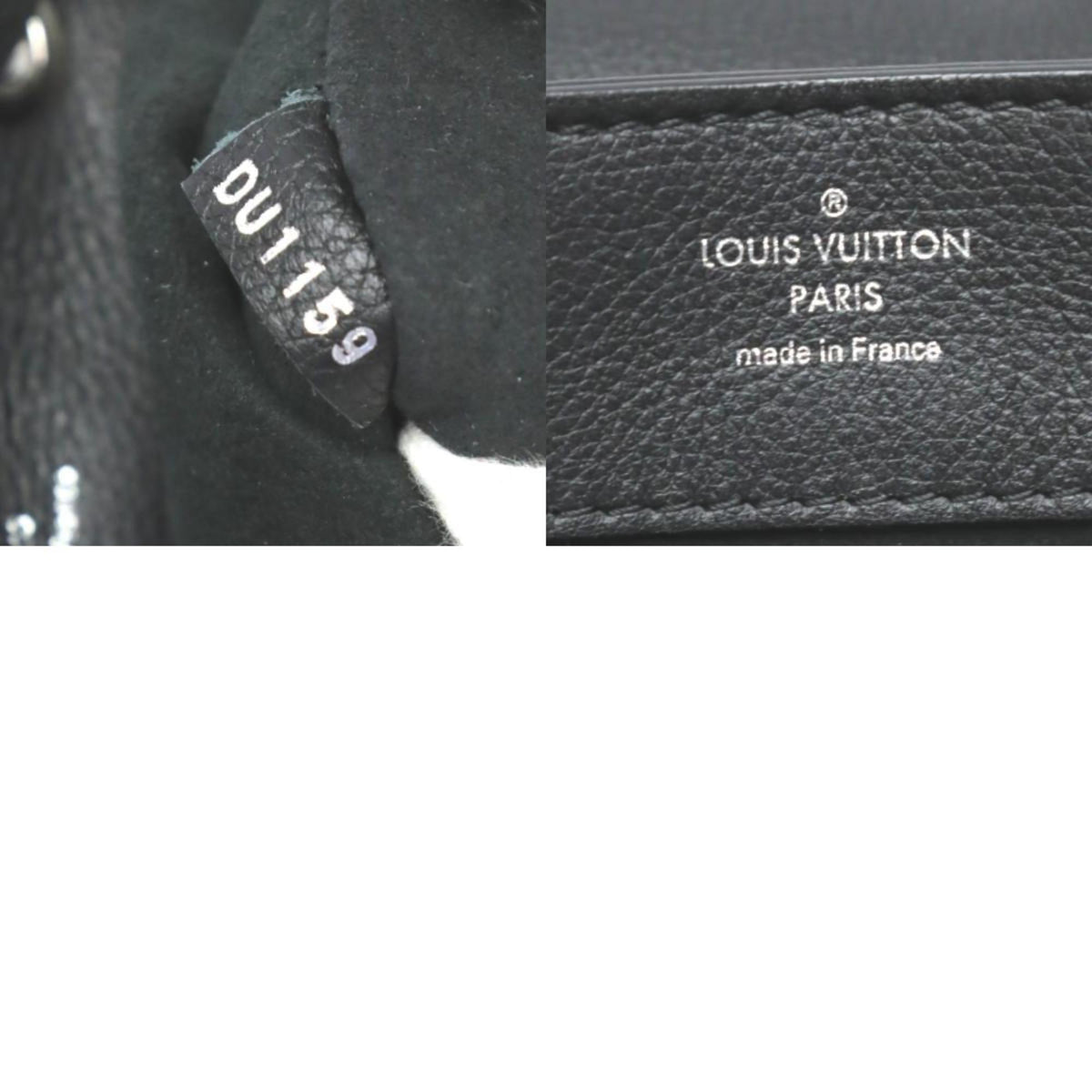 Louis Vuitton Black Noir Leather Backpack (Pre-Owned)