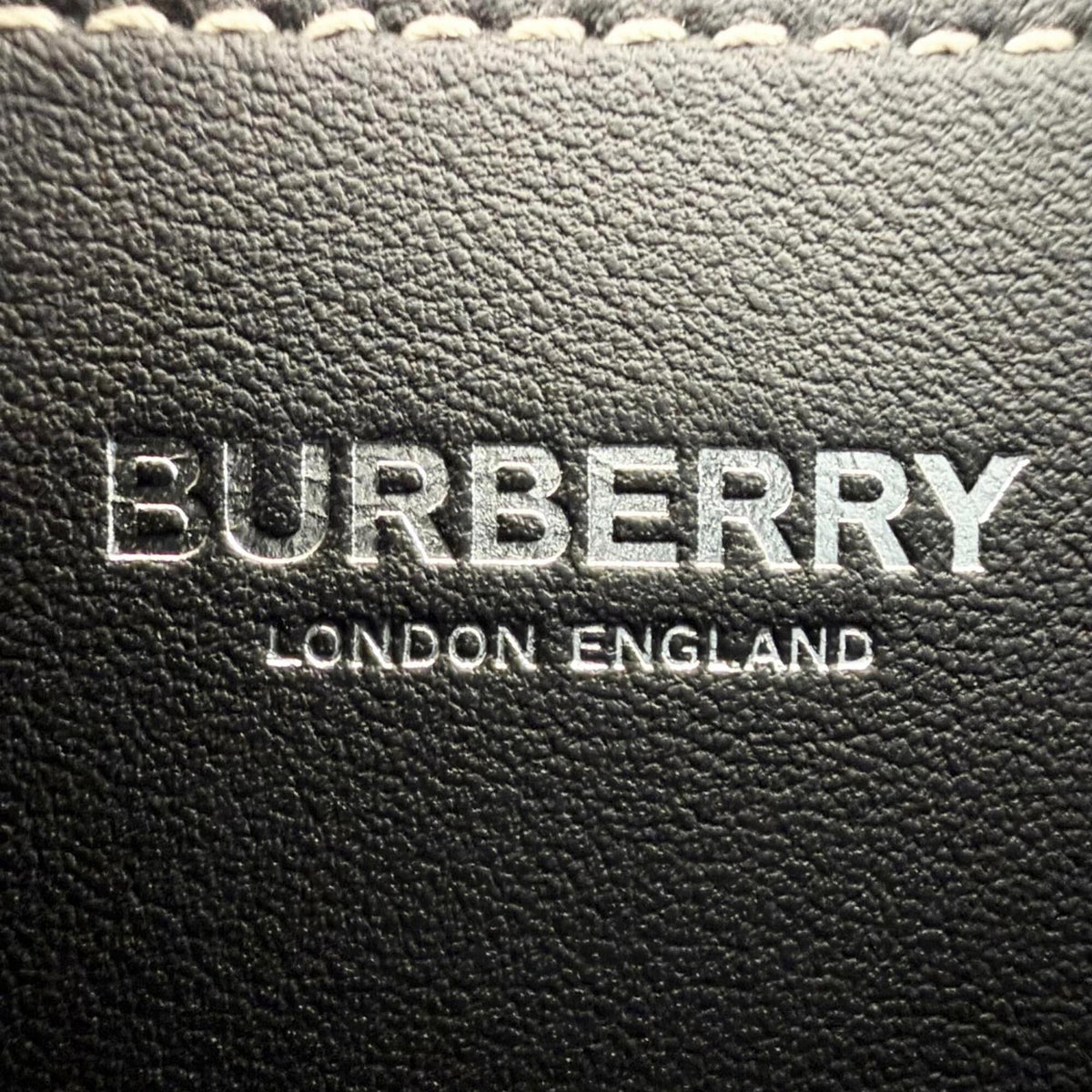 Burberry Brown Elastane Cotton Leather Polyester Shoulder Bag (Pre-Owned)