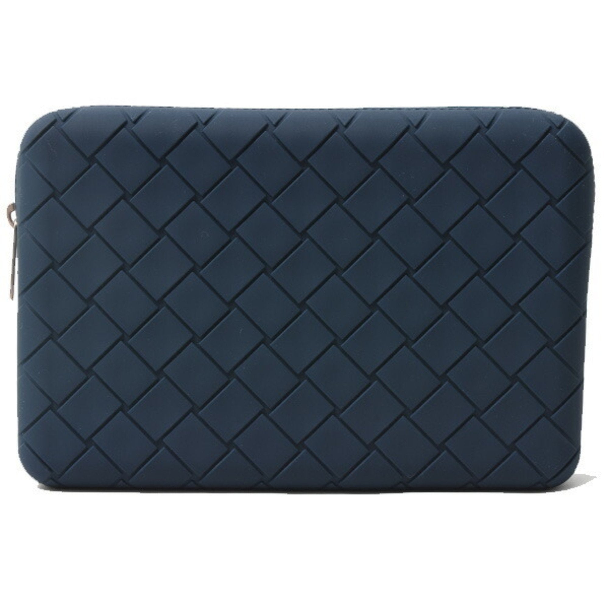 Bottega Veneta Navy Rubber Pouch (Pre-Owned)