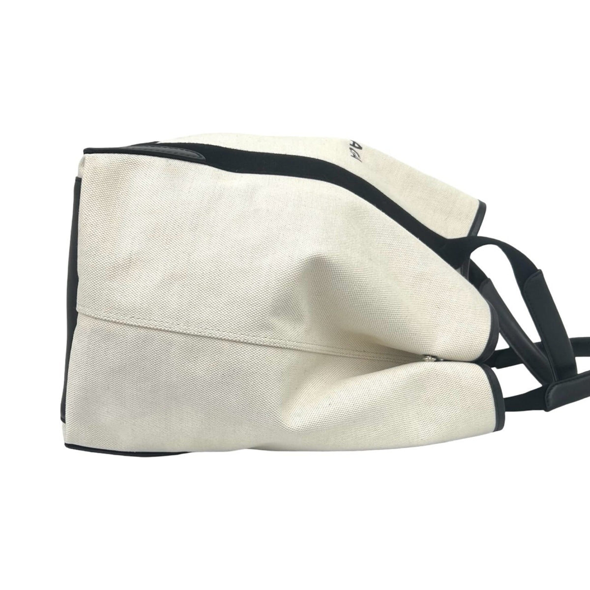 Balenciaga Black White Canvas Leather Pouch Shoulder Bag Tote Bag (Pre-Owned)