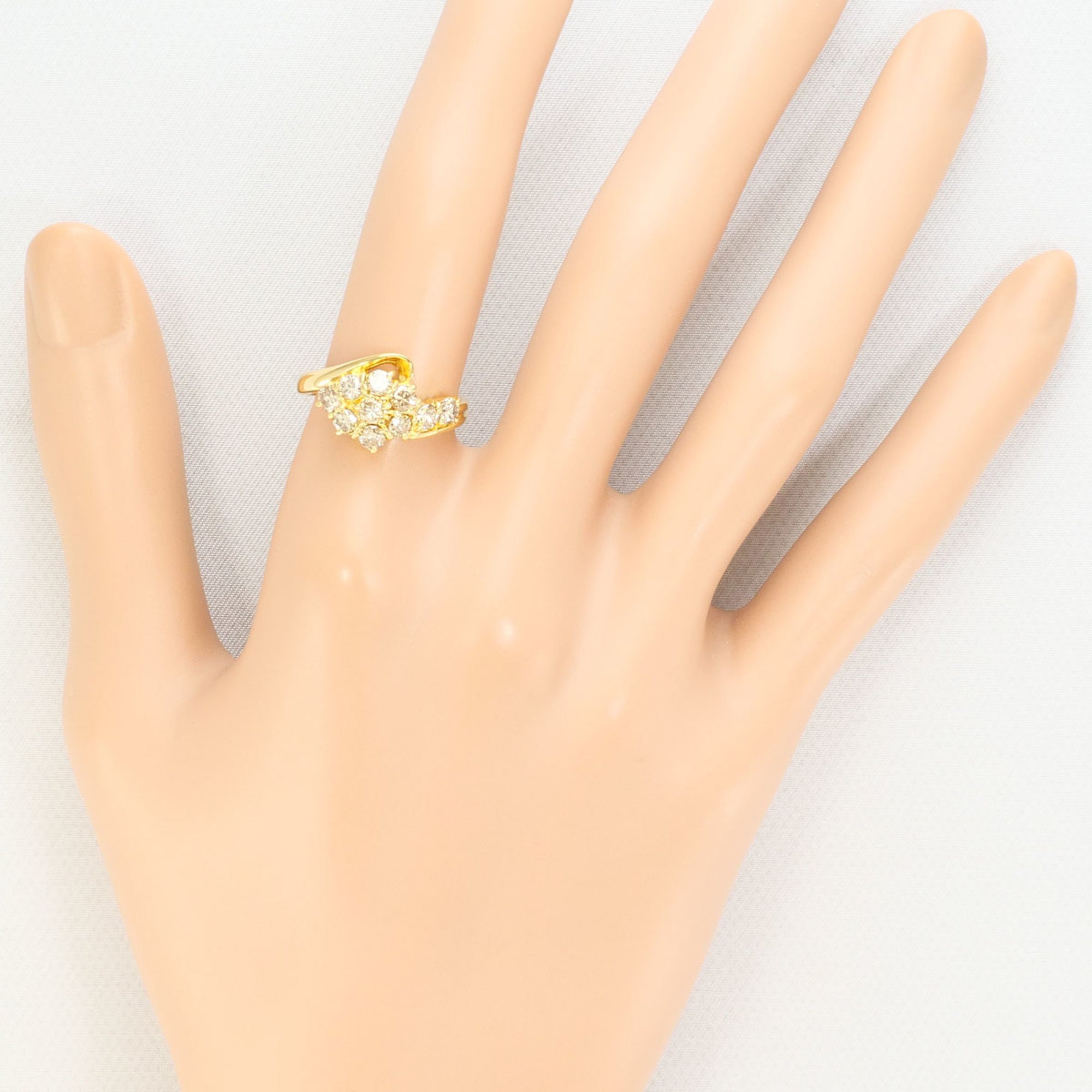 Unbranded Brown Yellow Gold Yellow Gold (18K) Band Ring (Pre-Owned)