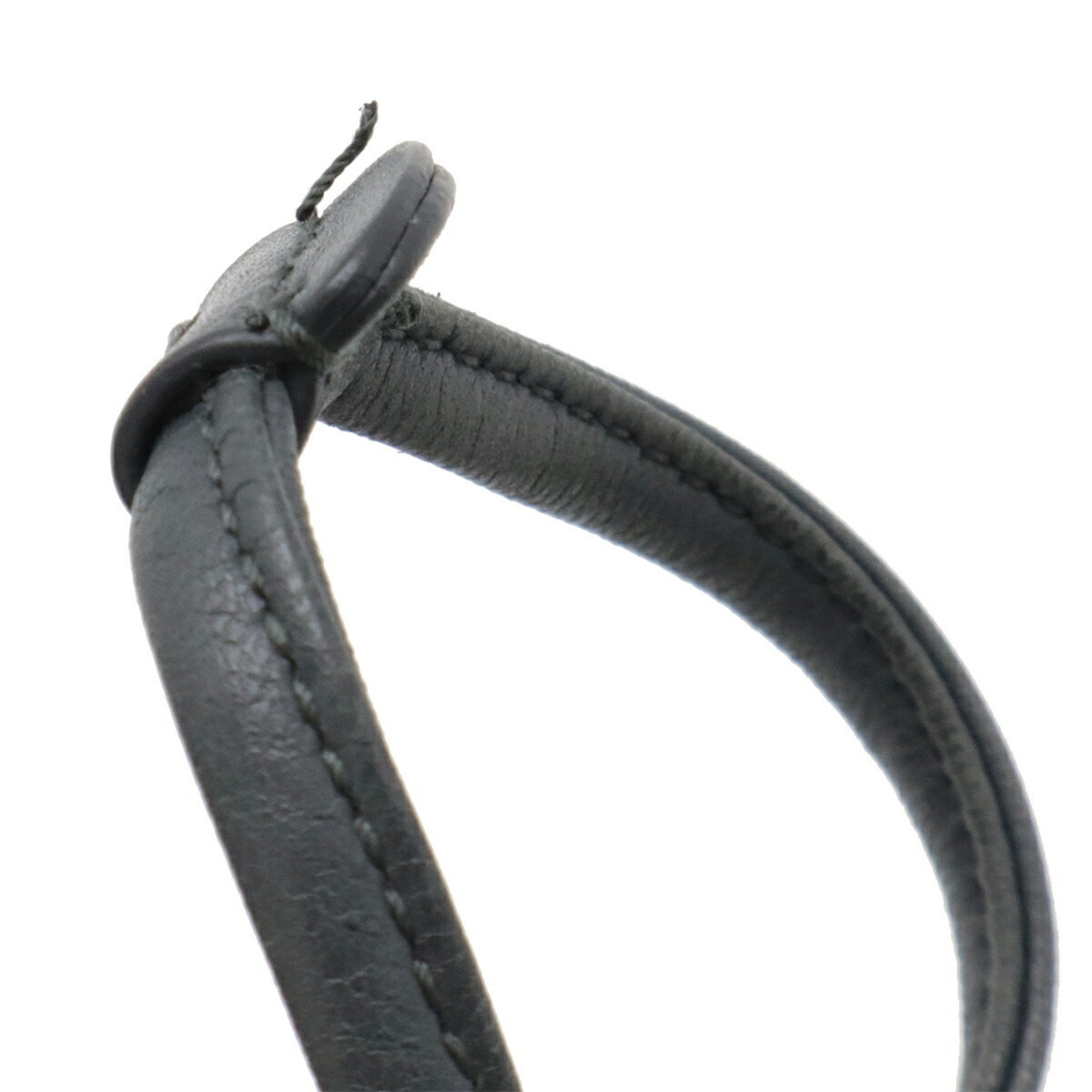 Yves Saint Laurent Gray Leather Shoulder Bag (Pre-Owned)