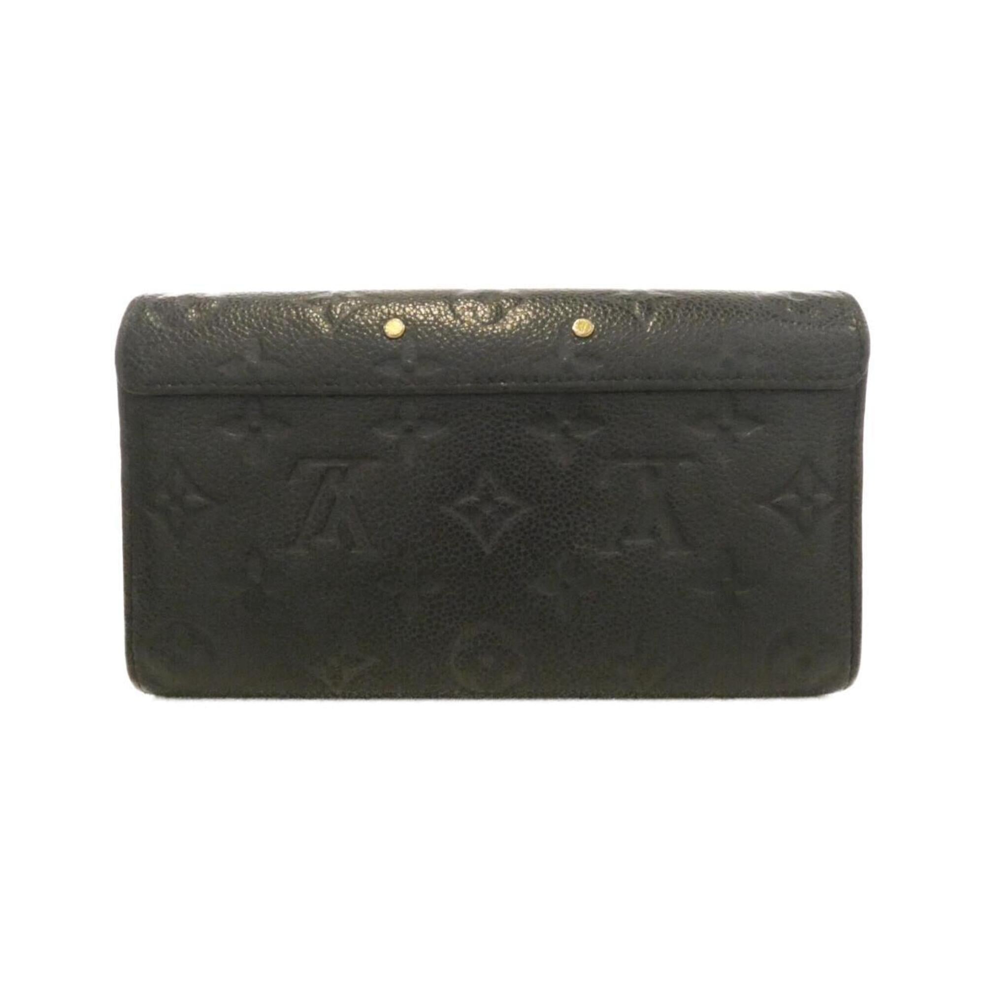 Louis Vuitton Monogram Empreinte Black Leather Long Wallet (Bi-Fold) (Pre-Owned)