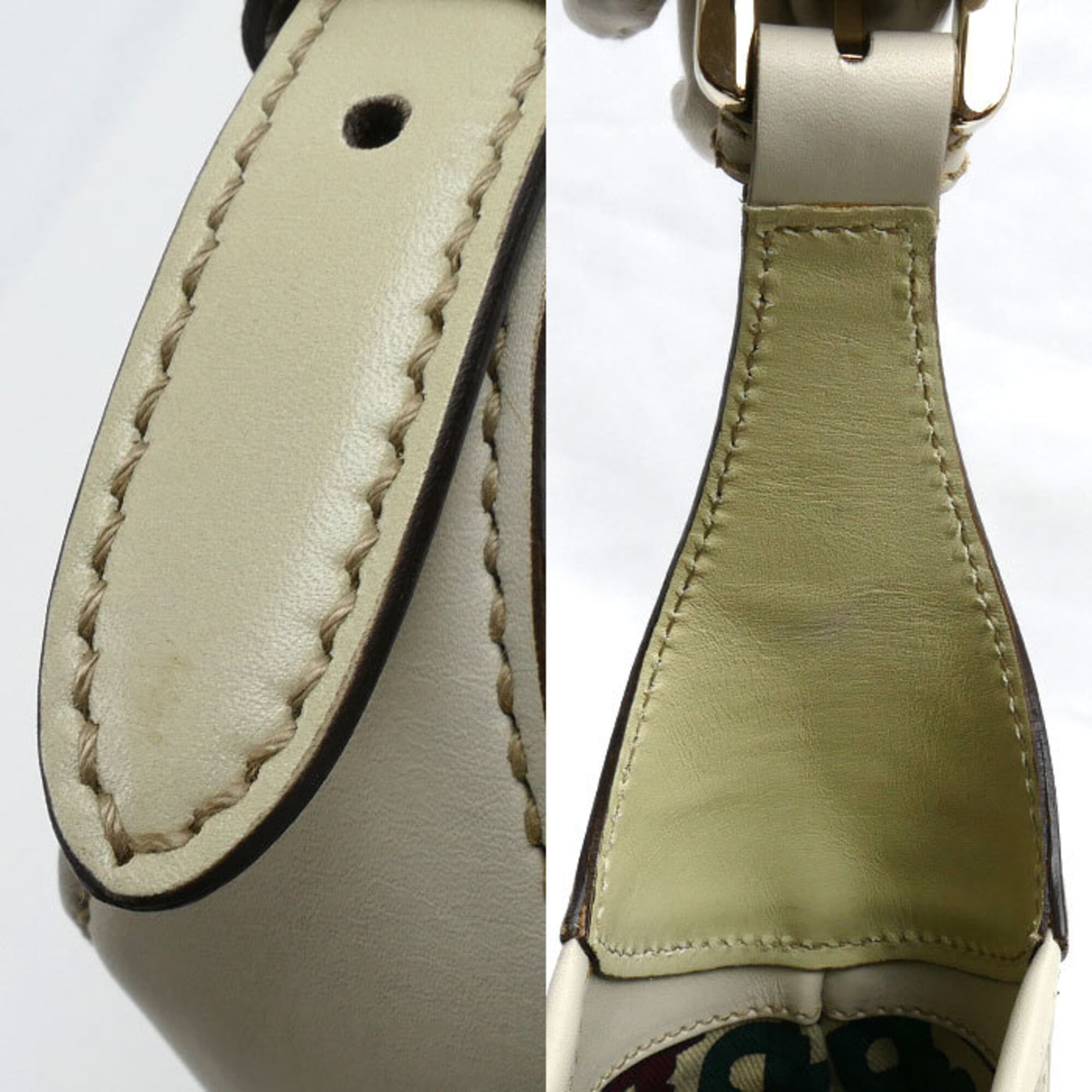 Gucci White Leather Shoulder Bag (Pre-Owned)
