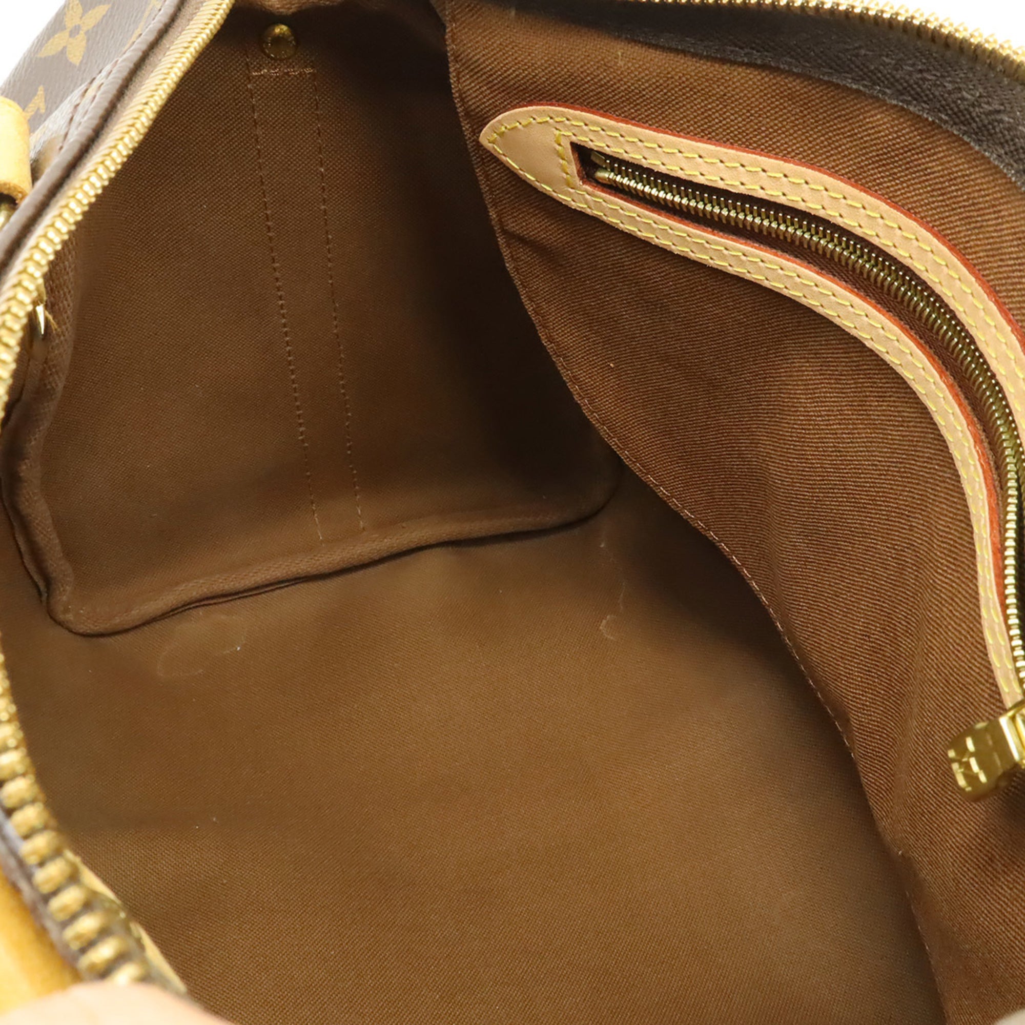 Louis Vuitton Brown Monogram Canvas Boston Bag Handbag Shoulder Bag (Pre-Owned)
