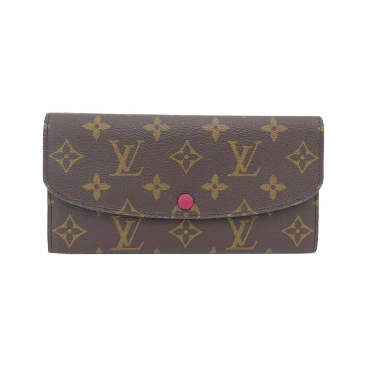 Louis Vuitton Brown Coated Canvas Long Wallet (Bi-Fold) (Pre-Owned)
