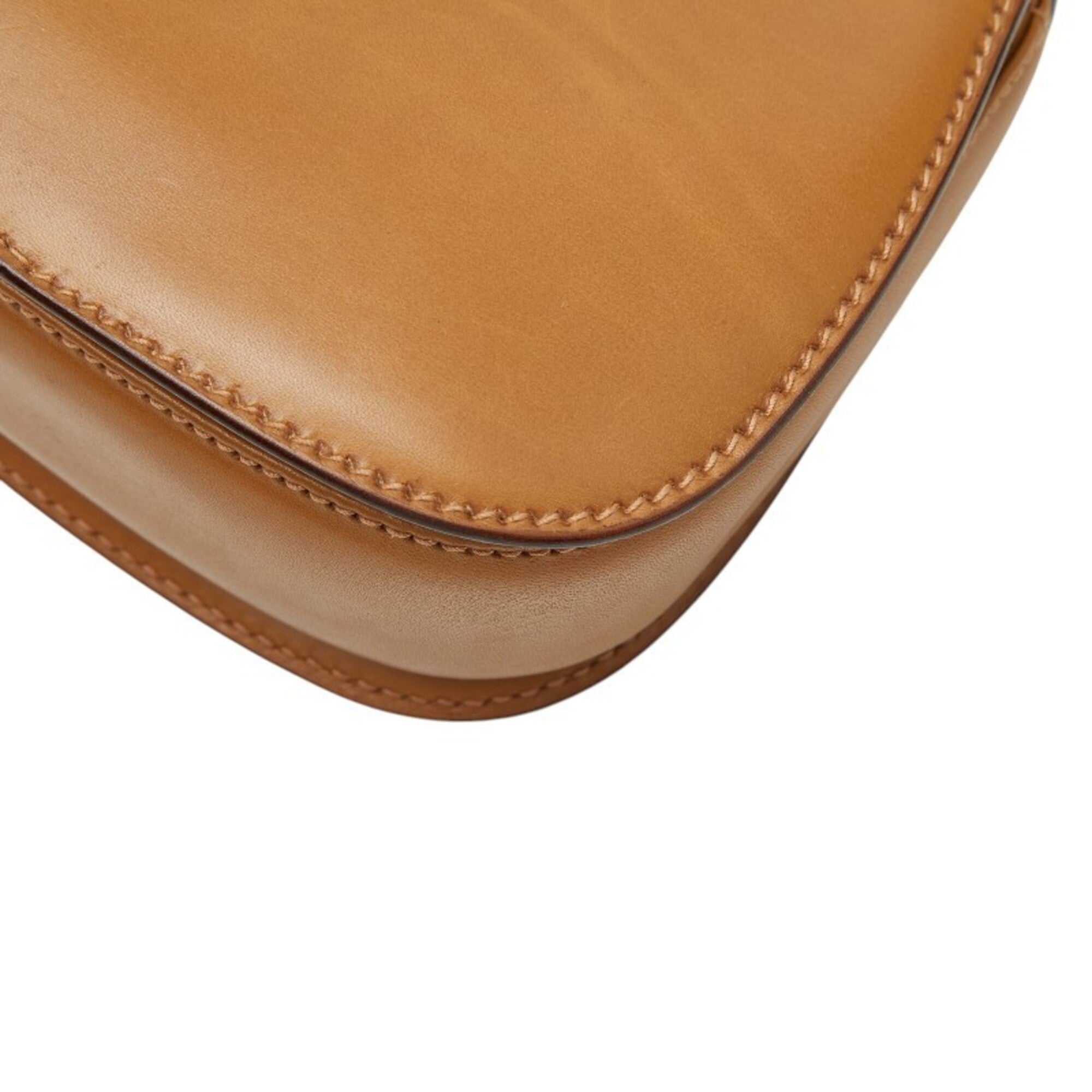 Gucci Brown Bamboo Leather Handbag Shoulder Bag (Pre-Owned)