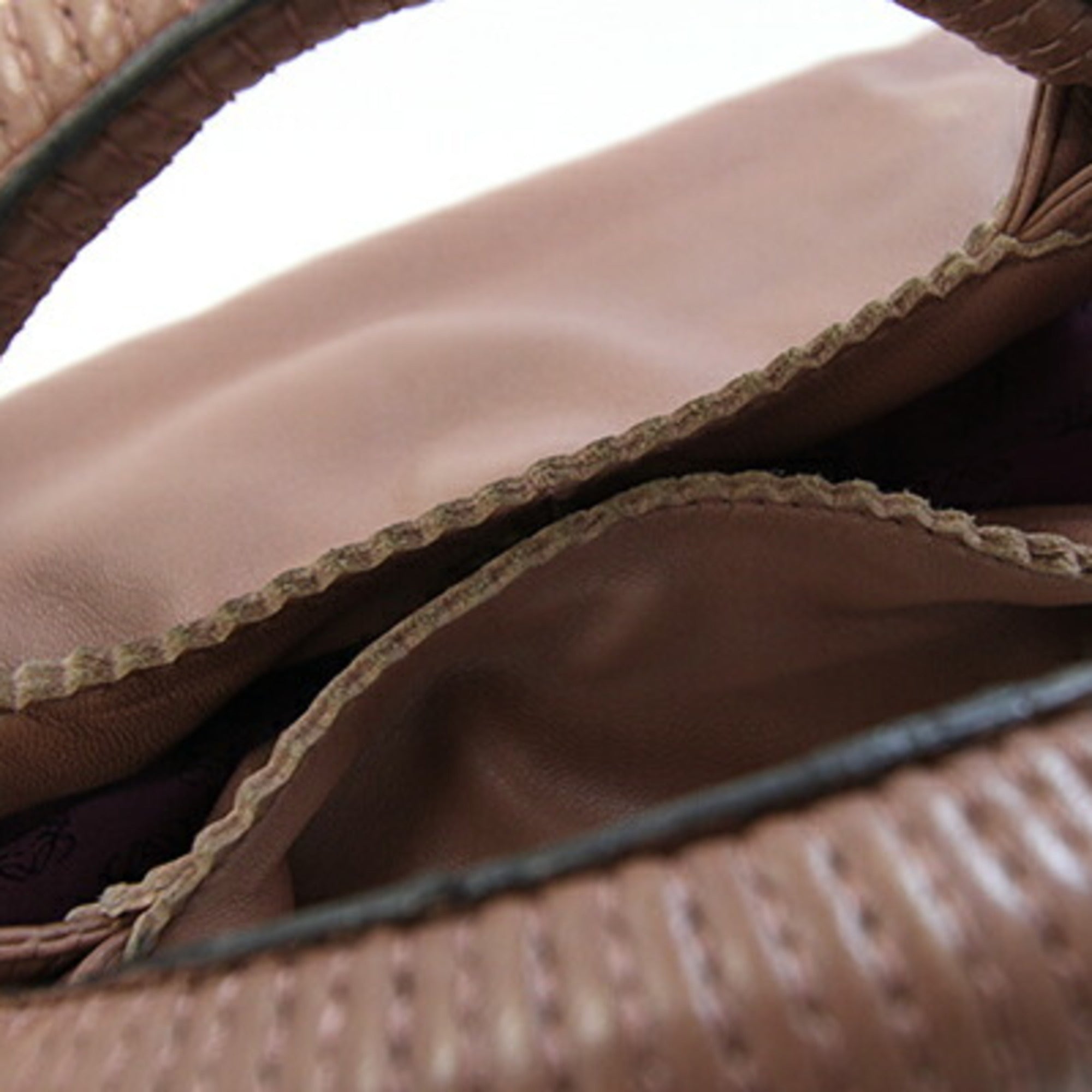 Loewe Brown Pink Leather Handbag (Pre-Owned)