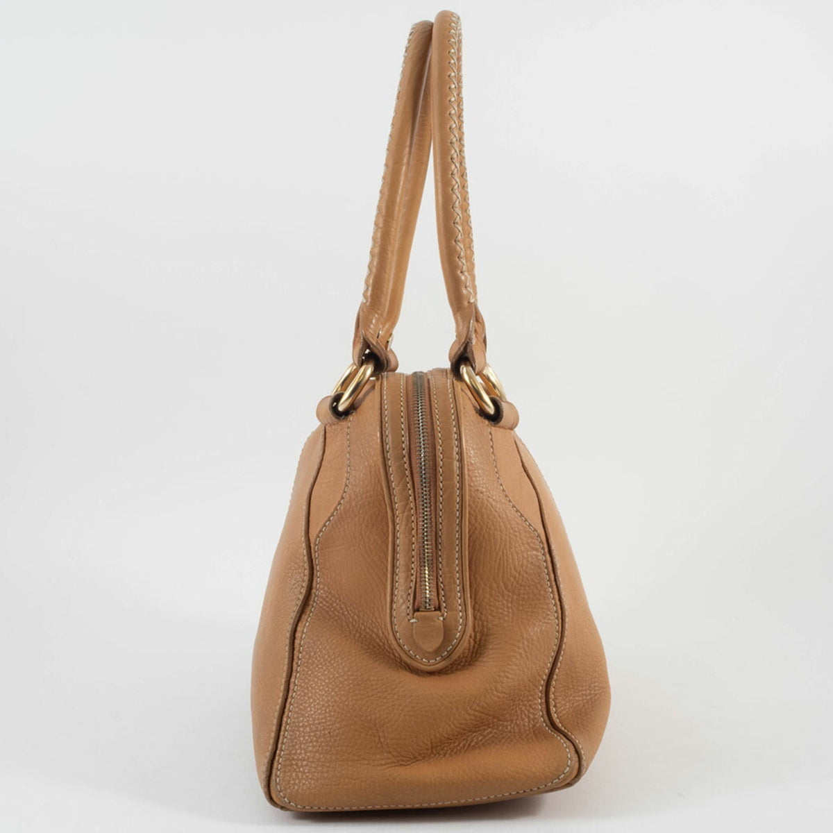 Celine Beige Leather Shoulder Bag (Pre-Owned)