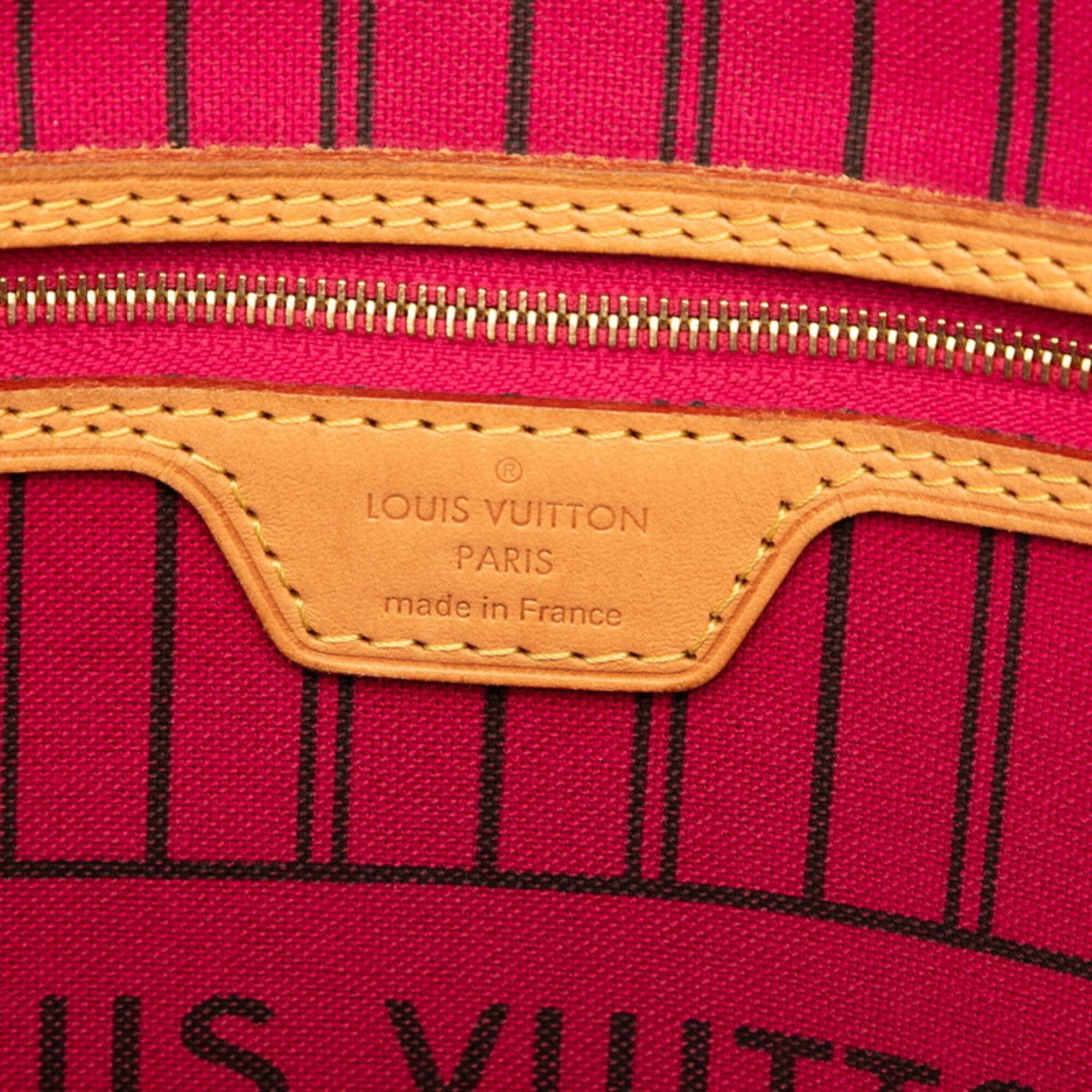 Louis Vuitton Monogram Fuchsia Wine Pvc Leather Shoulder Bag Tote Bag (Pre-Owned)