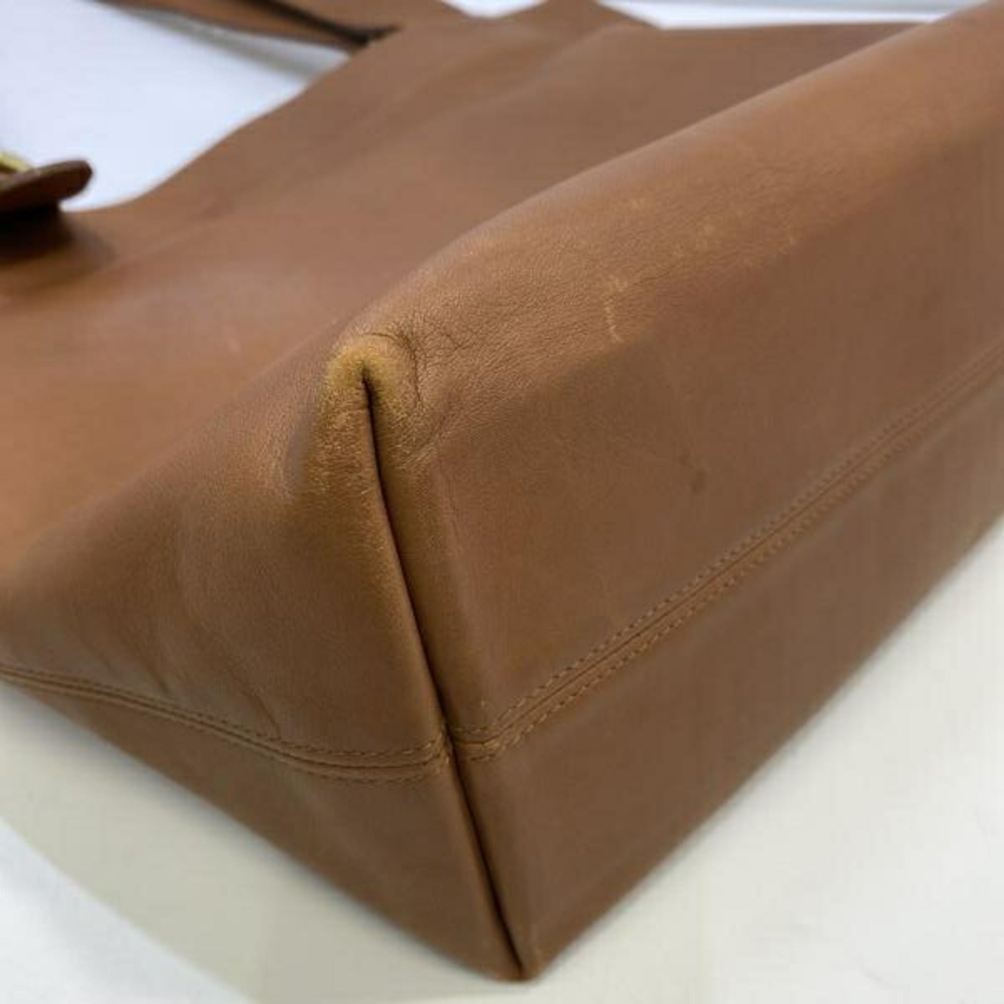 Coach Brown Leather Tote Bag (Pre-Owned)