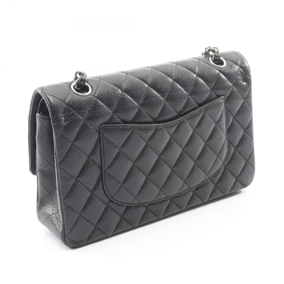 Chanel Black Grained Calfskin Handbag Shoulder Bag (Pre-Owned)