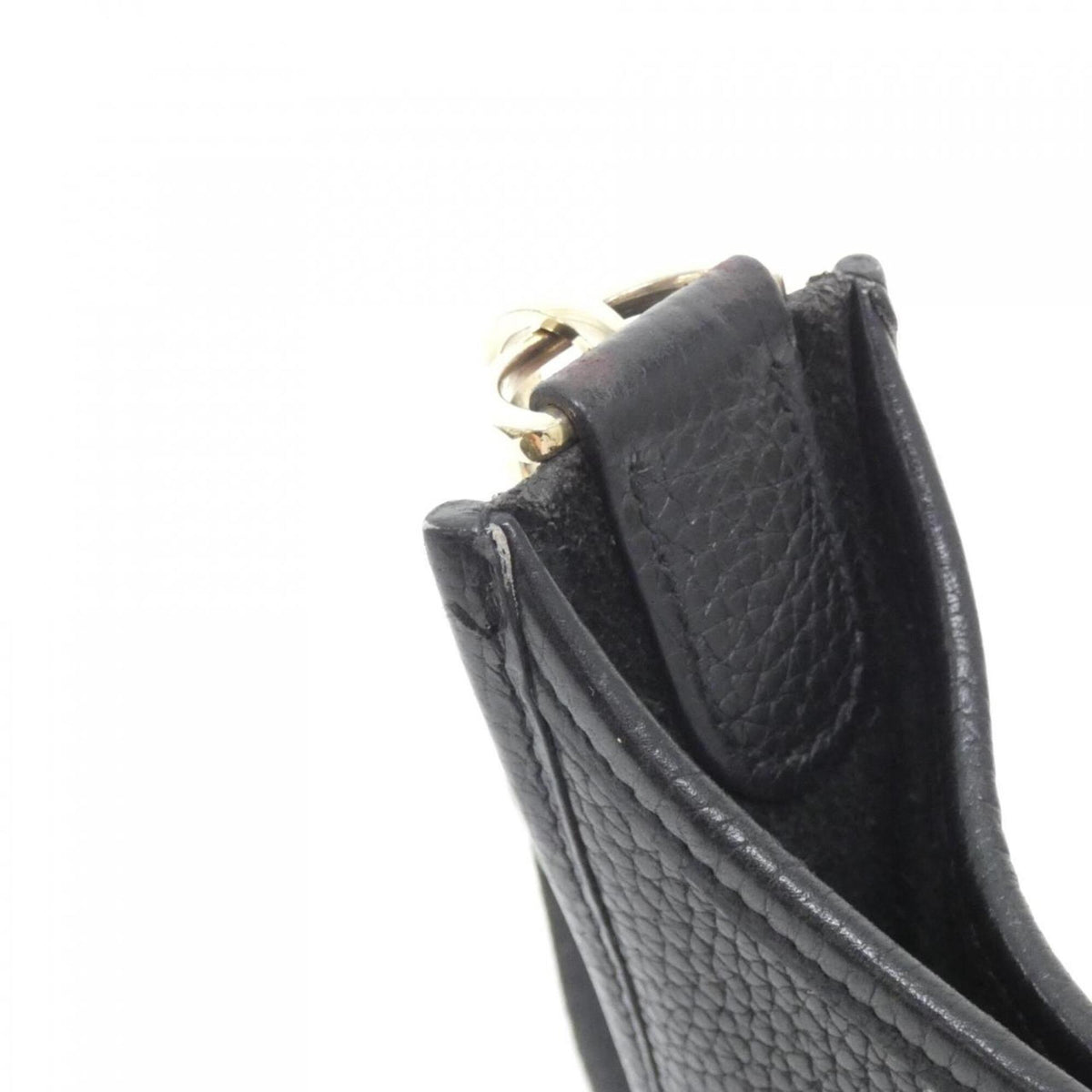 Hermes Black Taurillon Clemence Leather Shoulder Bag (Pre-Owned)