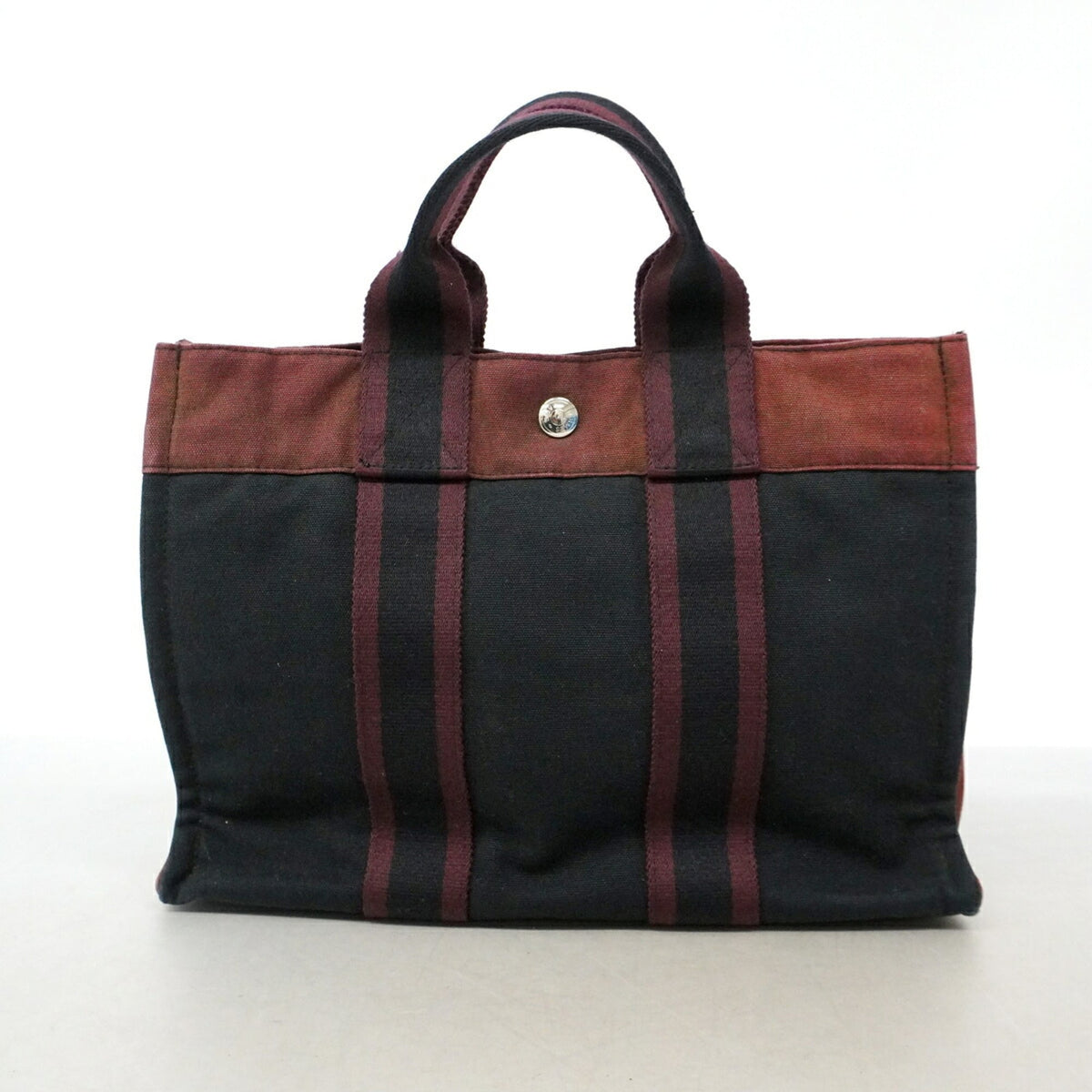 Hermes Black Canvas Tote Bag (Pre-Owned)