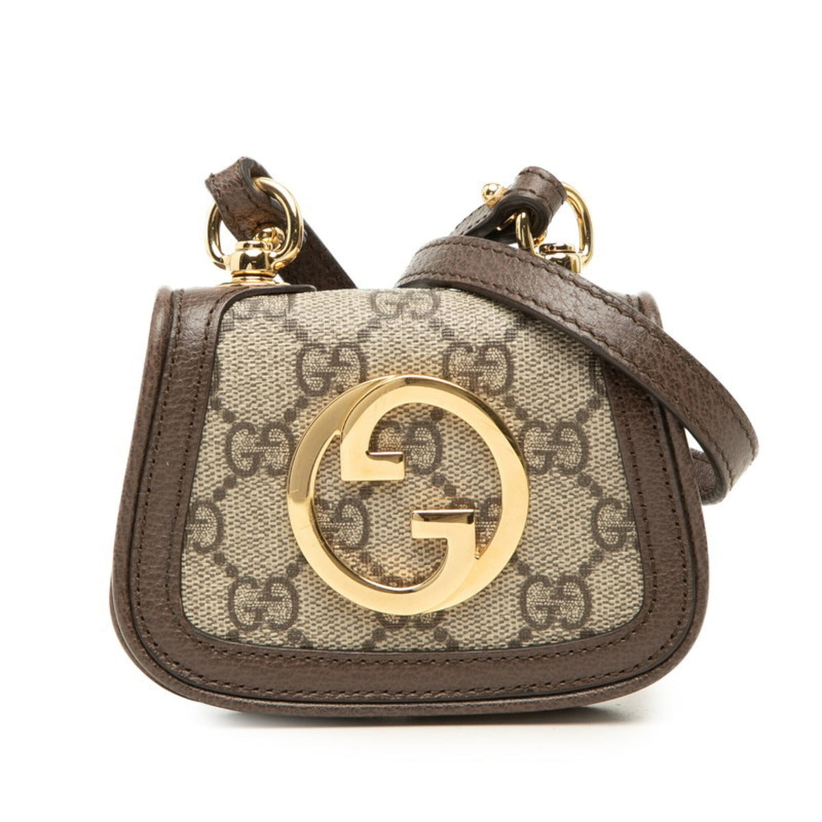 Gucci Beige Brown Leather Shoulder Bag (Pre-Owned)