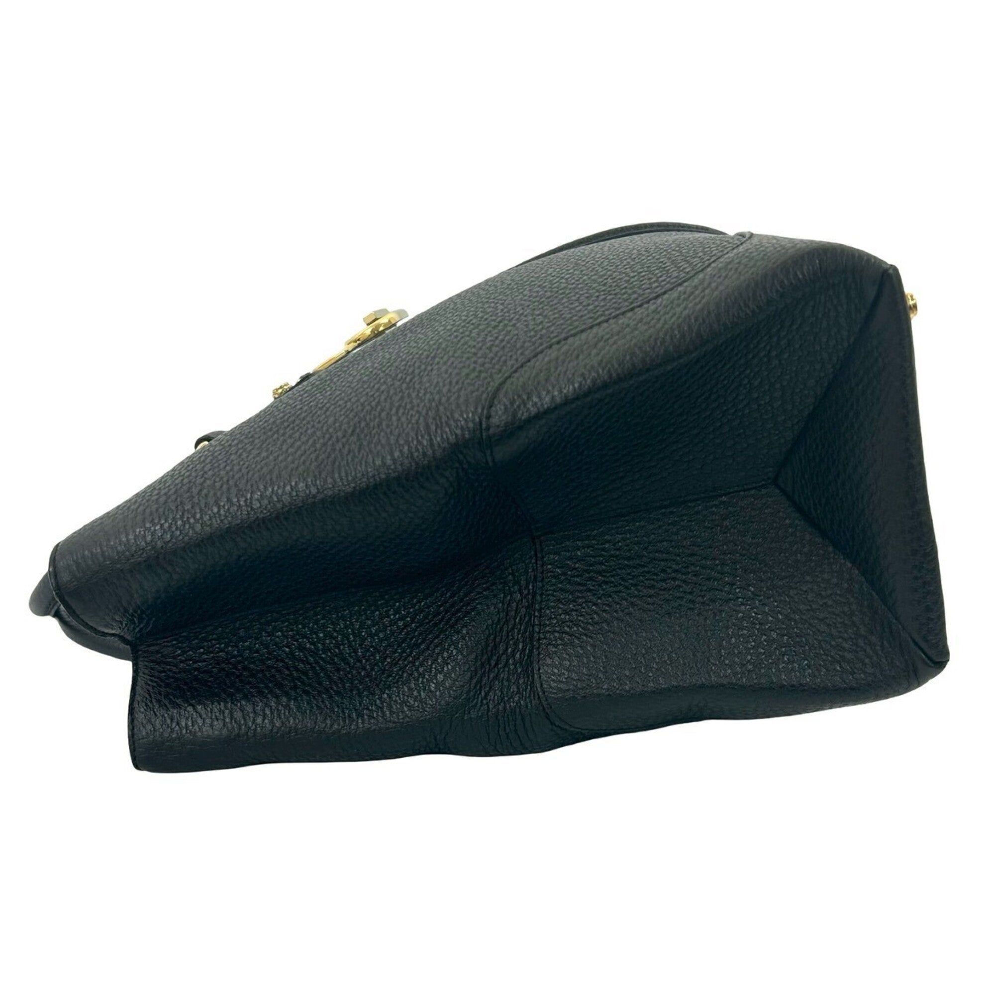Gucci Black Leather Handbag Tote Bag (Pre-Owned)