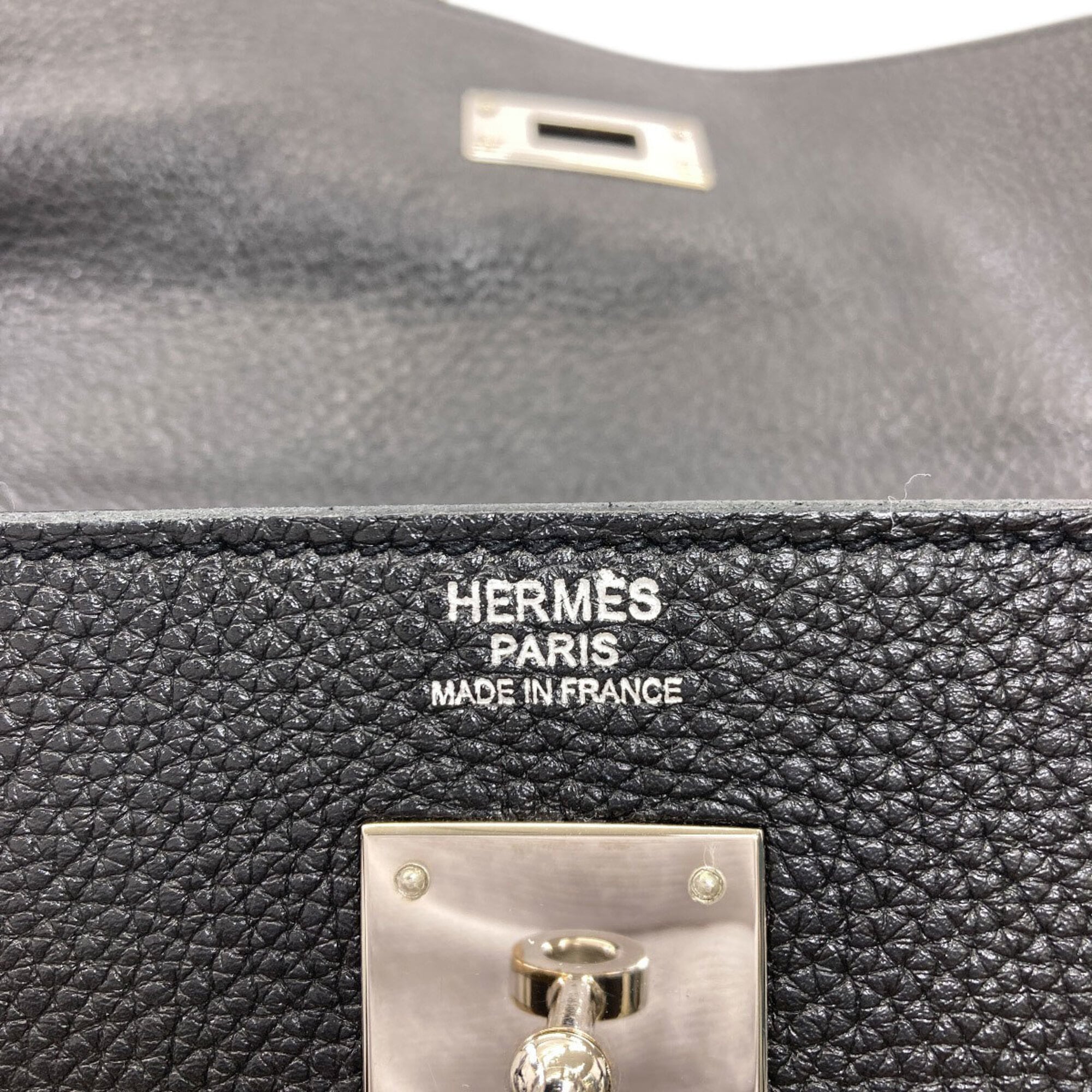 Hermes Kelly Black Togo Leather Handbag (Pre-Owned)