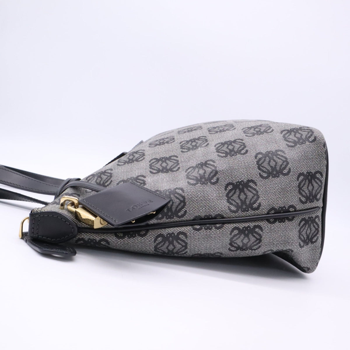 Loewe Dark Navy Leather Pvc Tote Bag (Pre-Owned)