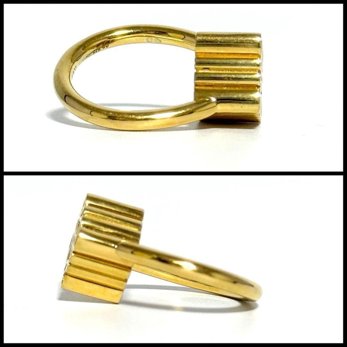 Loewe Gold Plating Silver 925 Band Ring (Pre-Owned)
