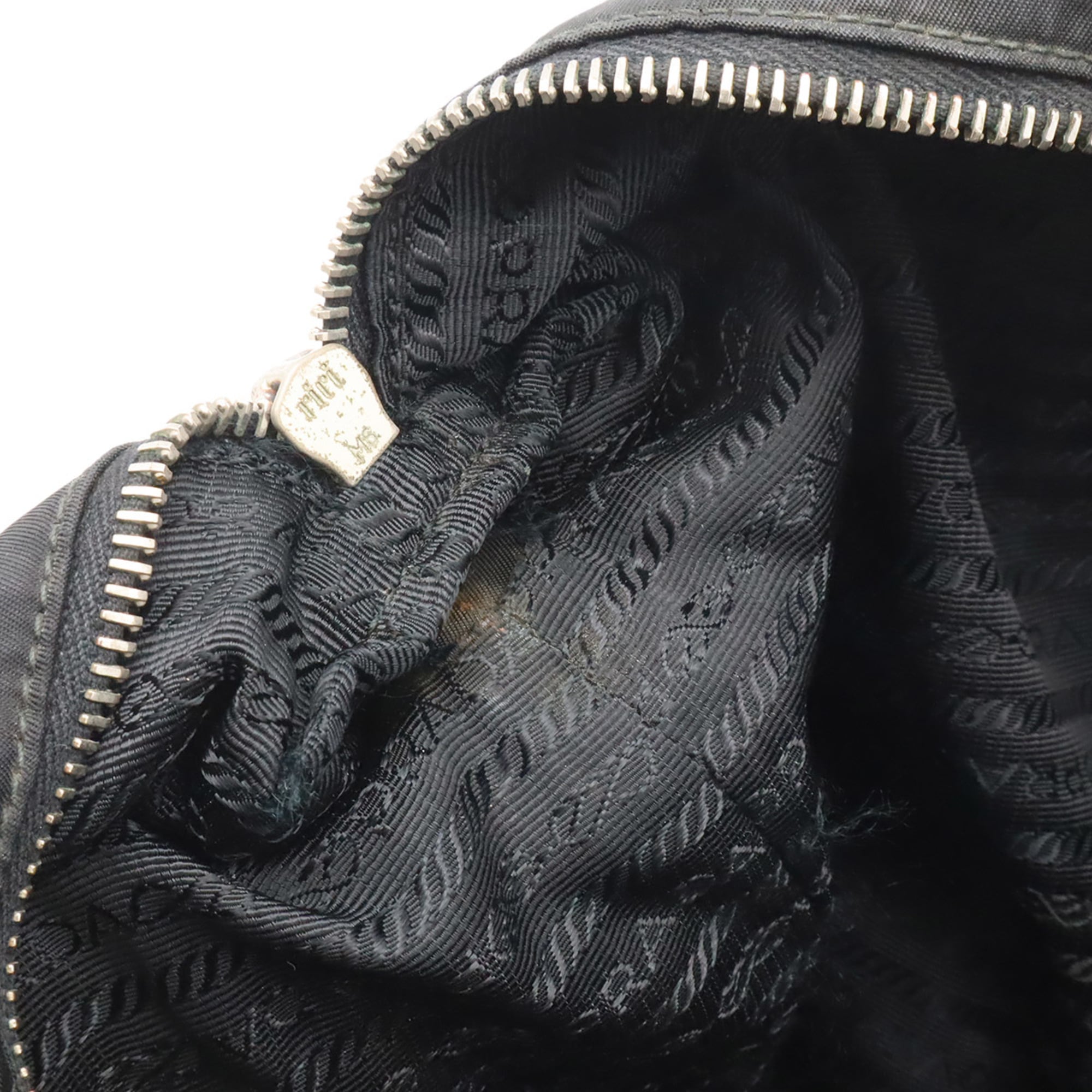 Prada Black Blue Nero Nylon Handbag Shoulder Bag Tote Bag (Pre-Owned)