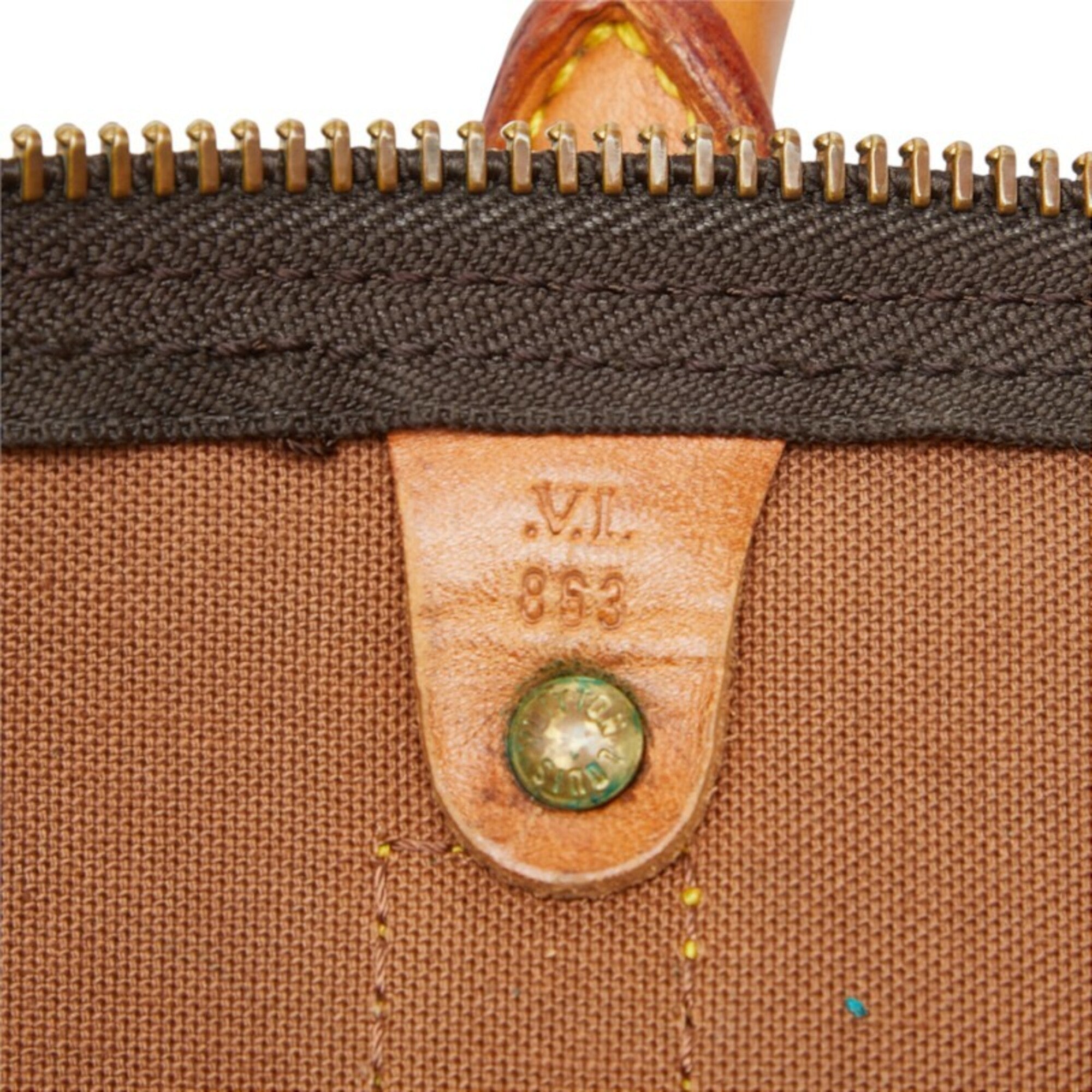 Louis Vuitton Brown Pvc Leather Boston Bag (Pre-Owned)