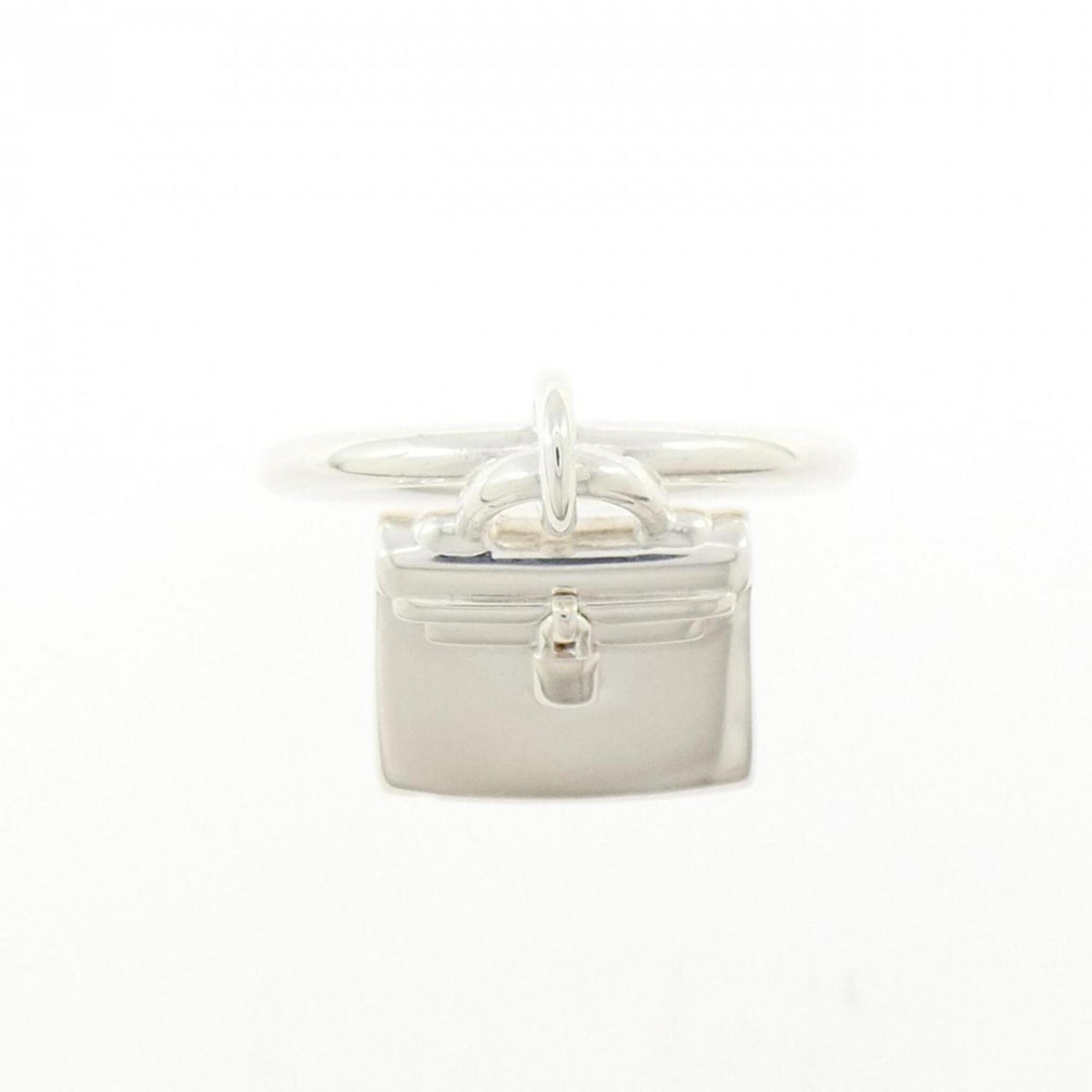 Hermes Silver Silver 925 Band Ring (Pre-Owned)