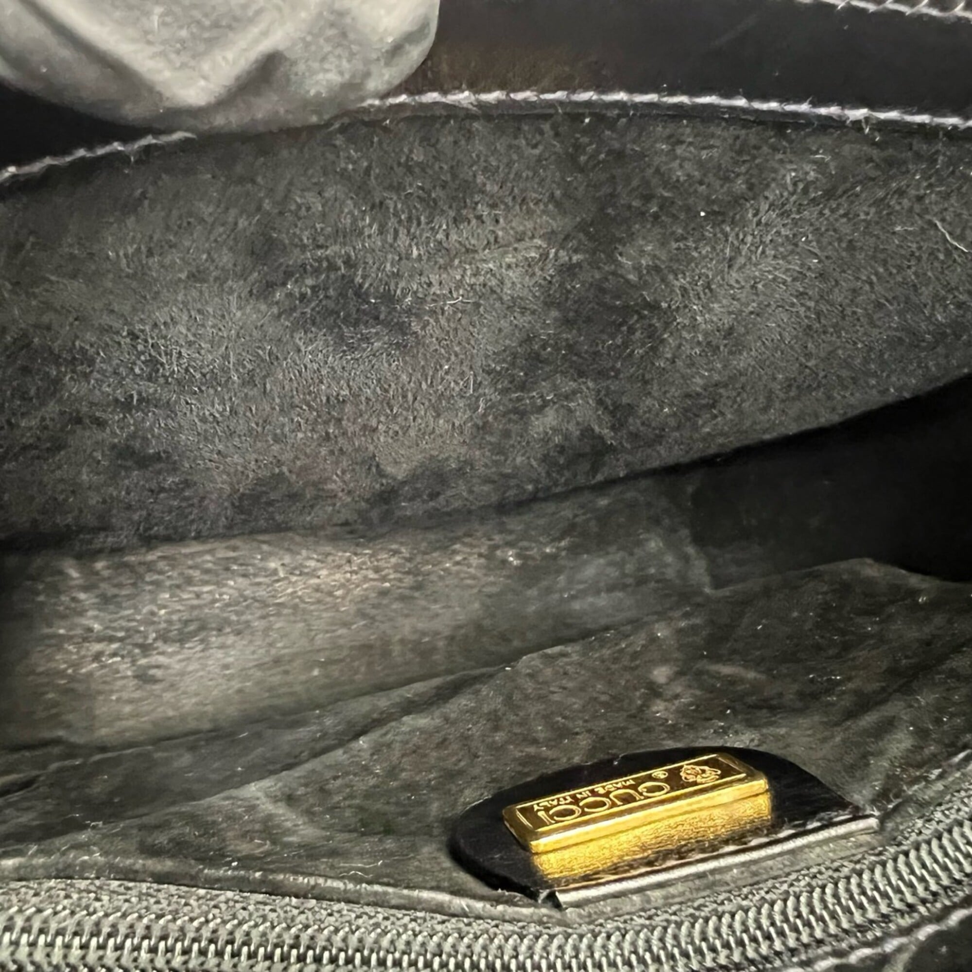 Gucci Black Leather Pochette Shoulder Bag (Pre-Owned)