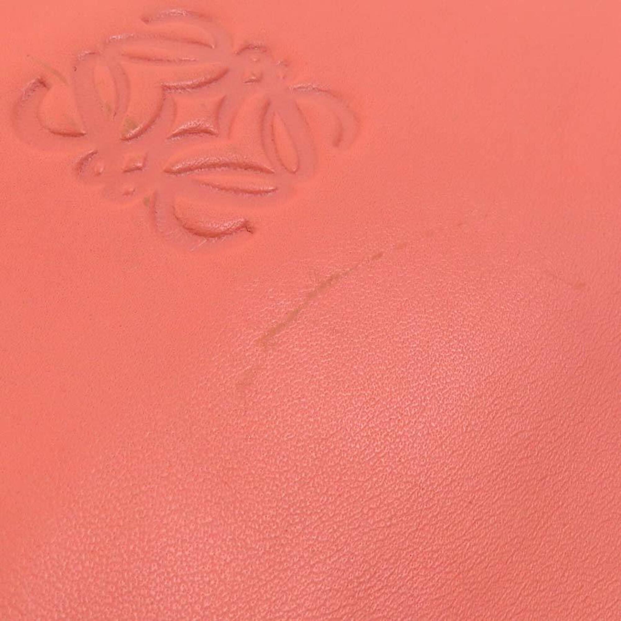 Loewe Salmon Pink Leather Handbag Tote Bag (Pre-Owned)