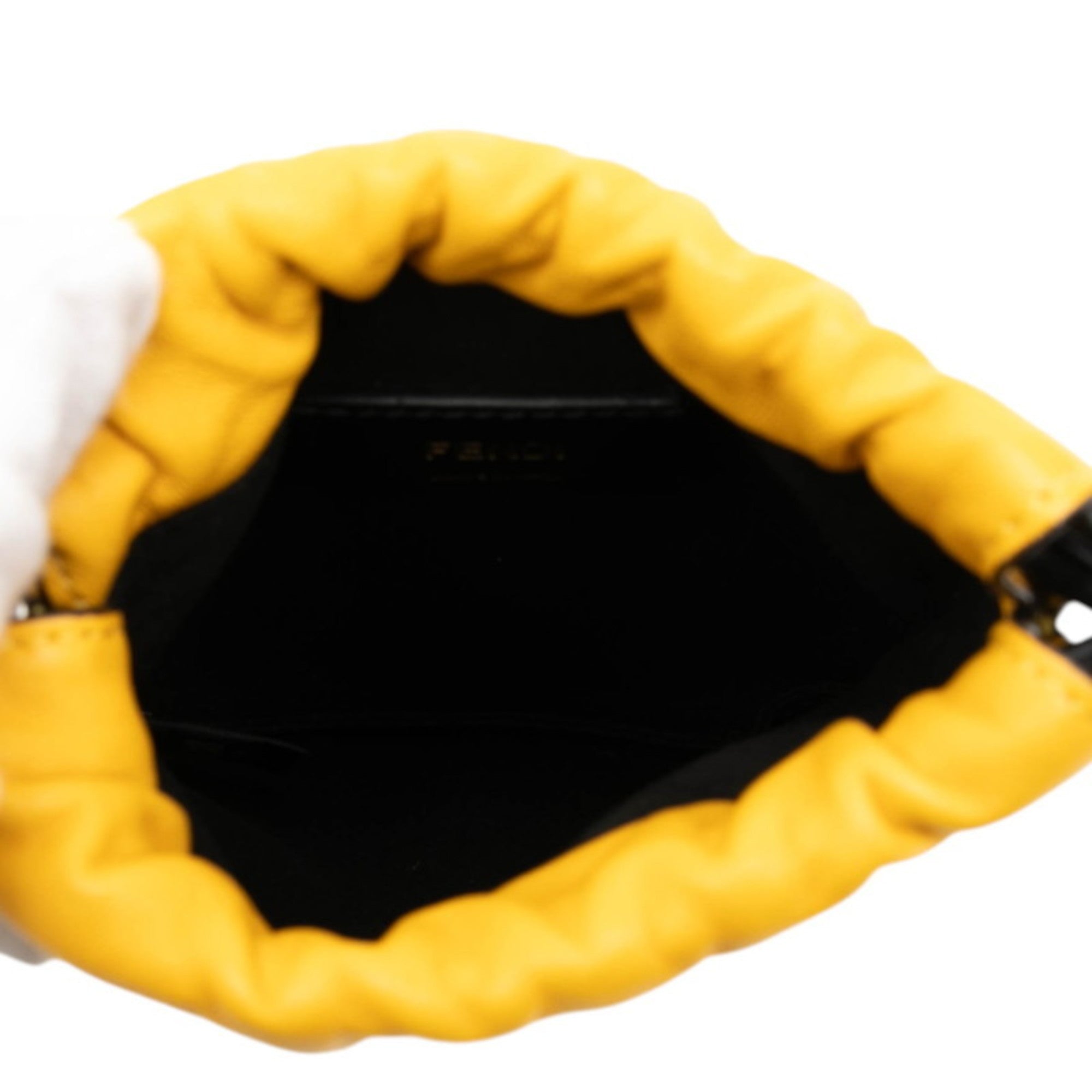 Fendi Yellow Leather Pouch (Pre-Owned)