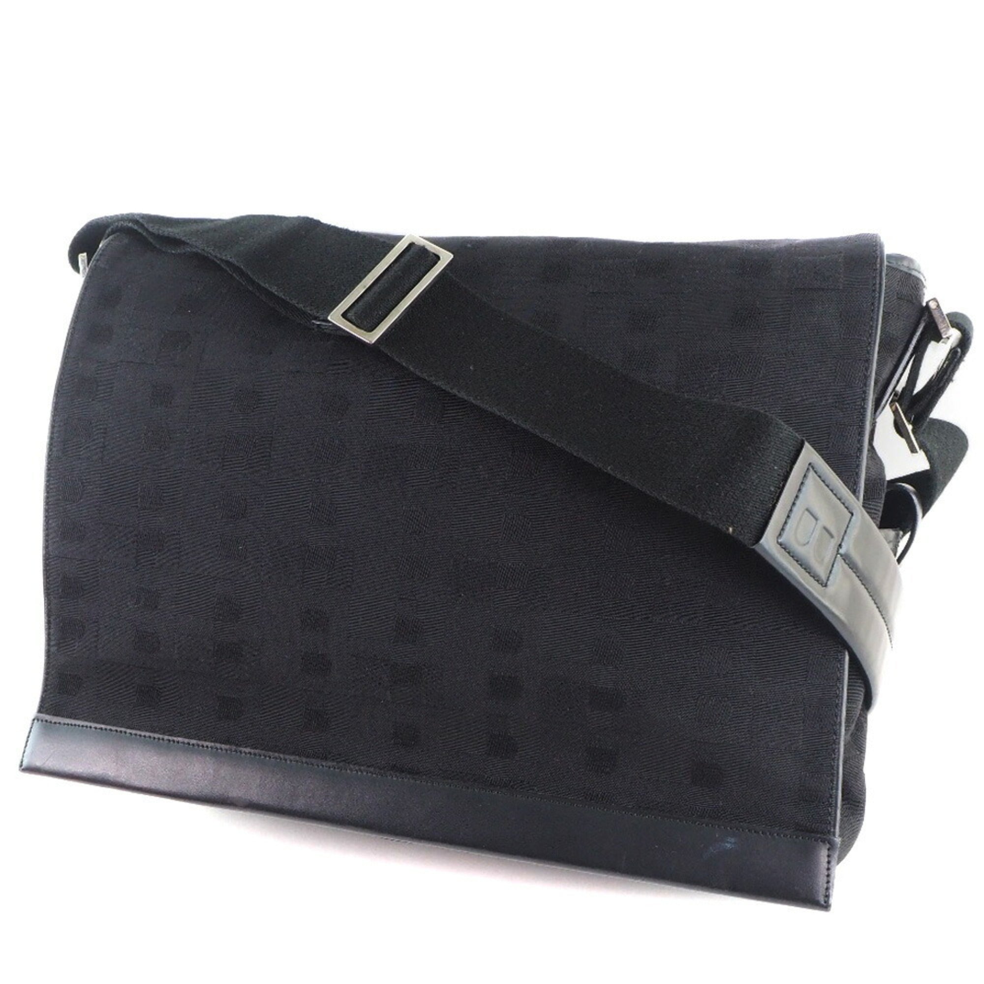 Bally Black Canvas Shoulder Bag (Pre-Owned)