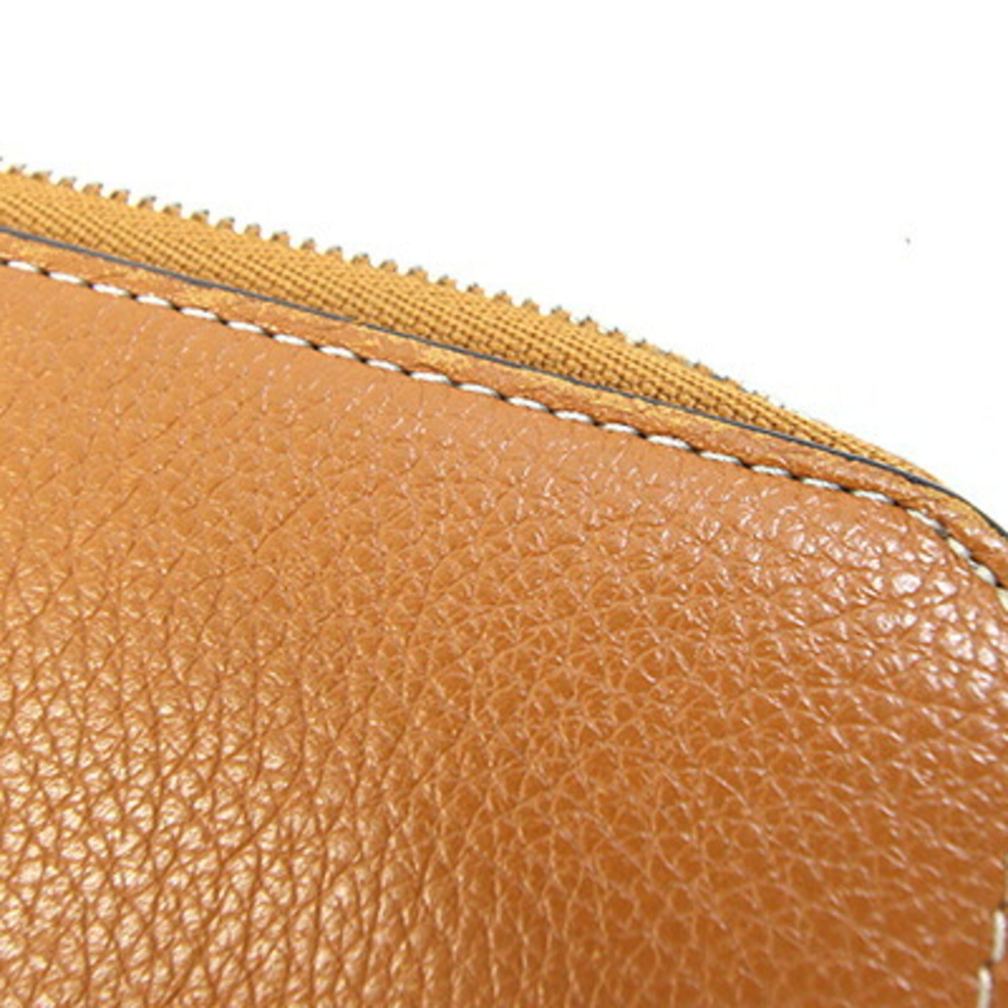 Cartier C De Cartier Brown Leather Long Wallet (Bi-Fold) (Pre-Owned)