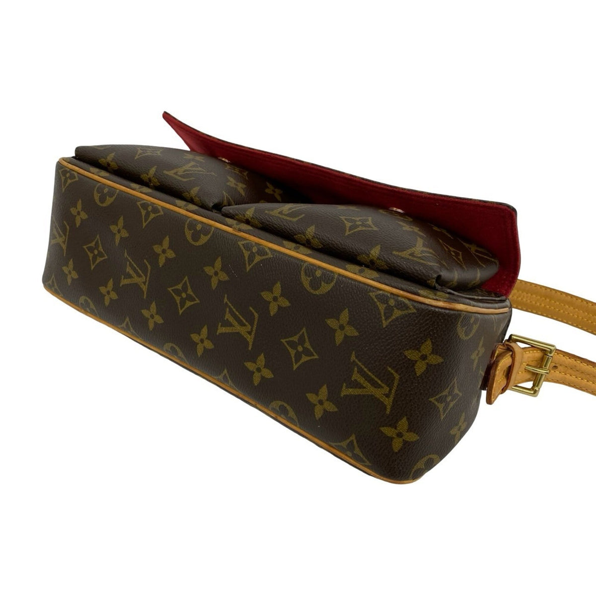 Louis Vuitton Brown Leather Pvc Handbag Shoulder Bag (Pre-Owned)