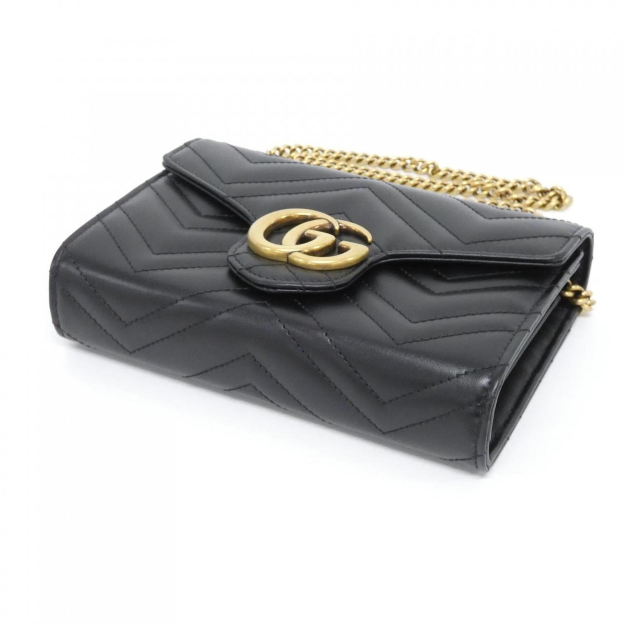Gucci Black Quilting Leather Shoulder Bag (Pre-Owned)