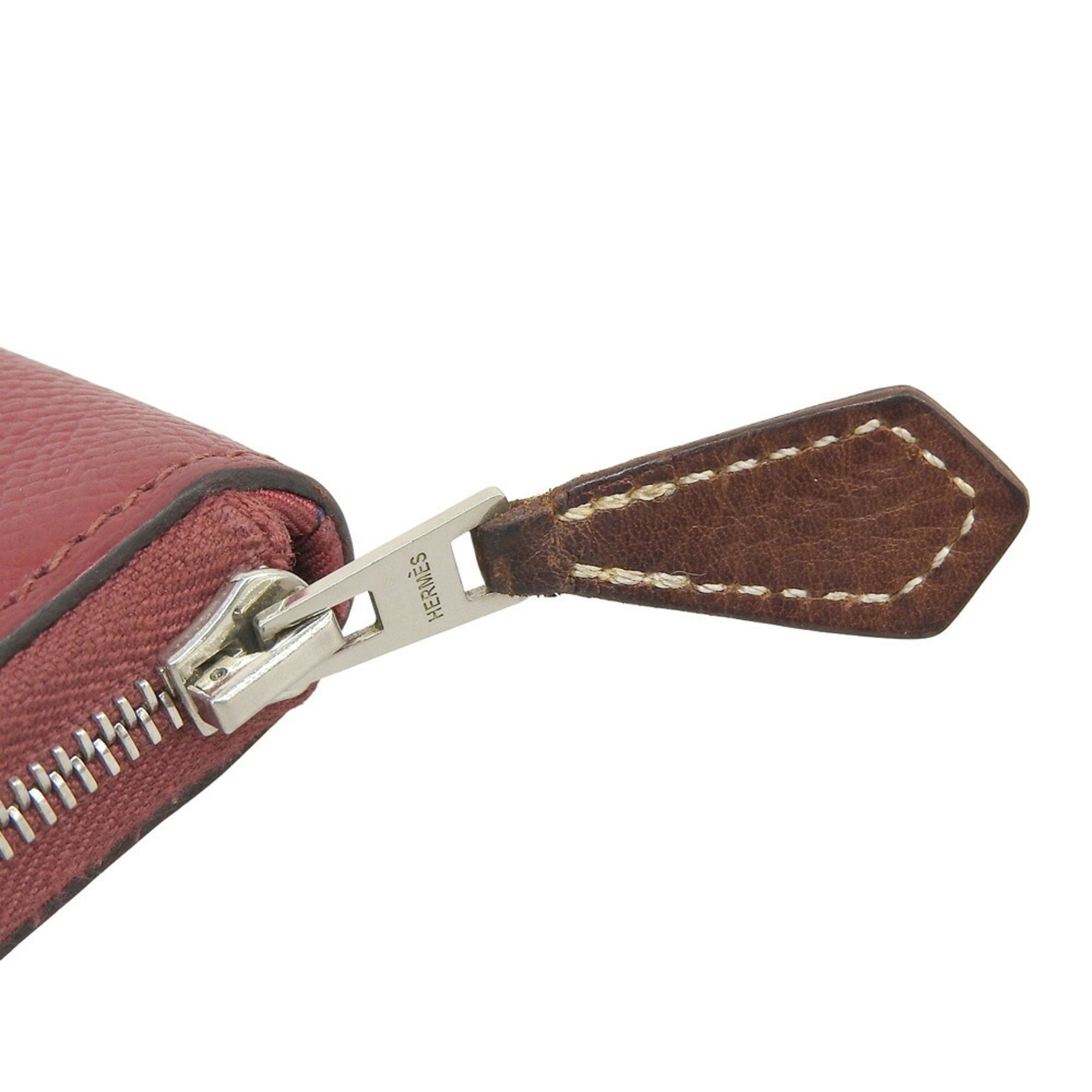 Hermes Red Color Epsom Leather Coin Purse/Coin Case (Pre-Owned)