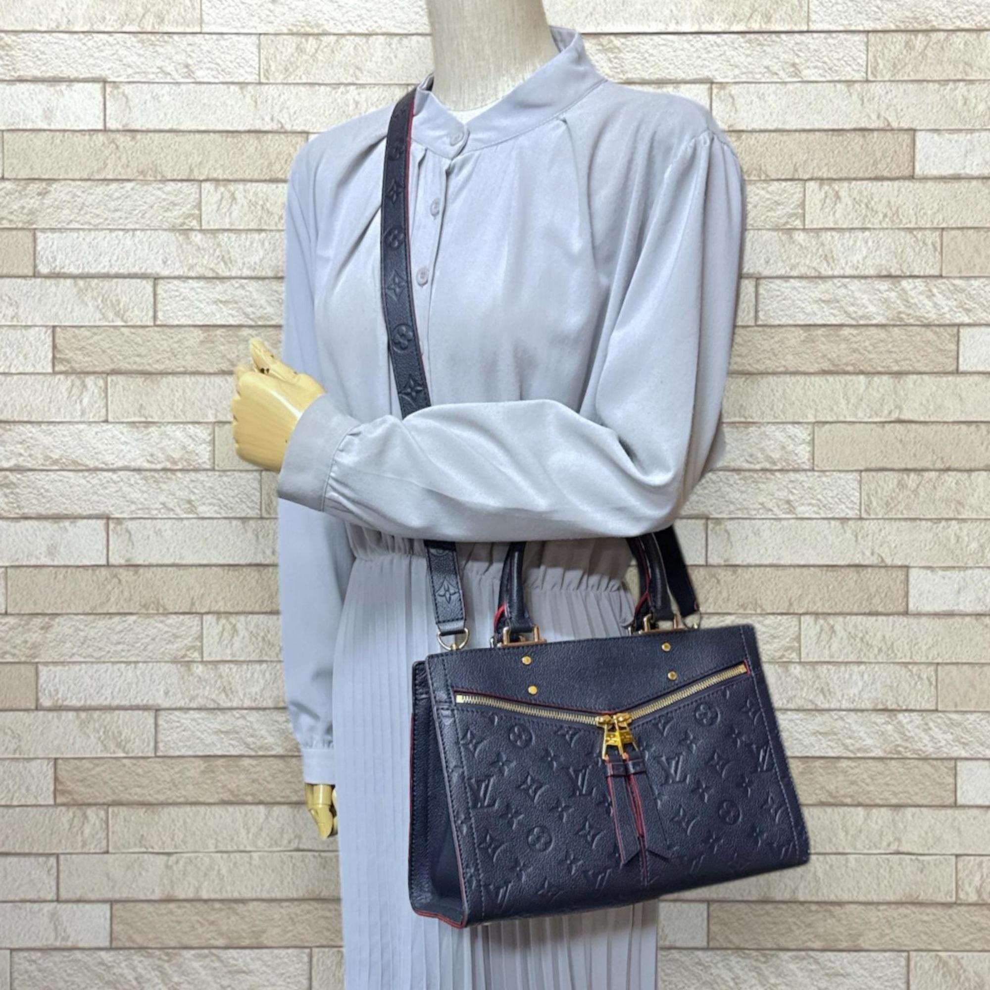 Louis Vuitton Marine Rouge Navy Monogram Empreinte Shoulder Bag (Pre-Owned)
