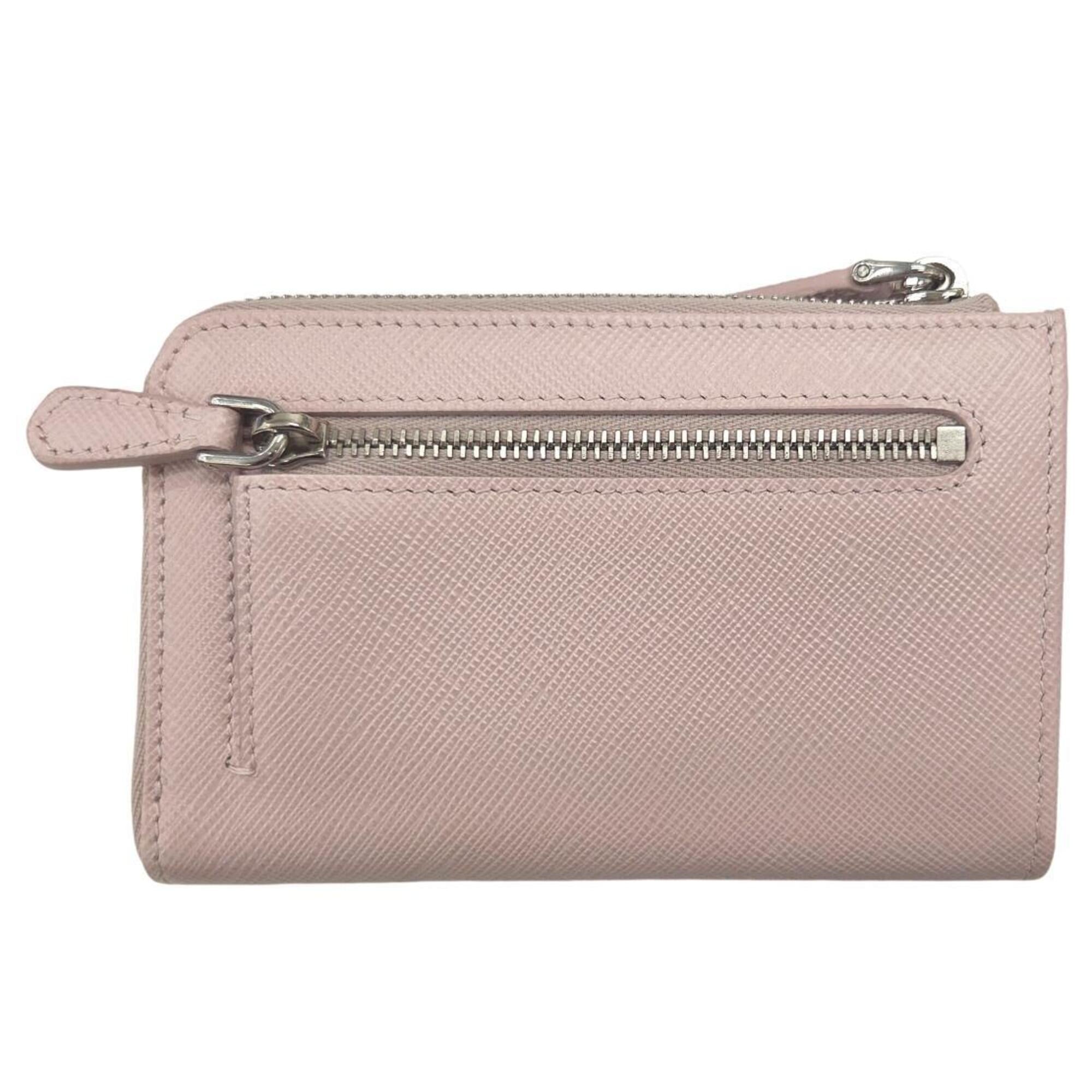 Prada Saffiano Light Pink Leather Coin Purse/Coin Case (Pre-Owned)